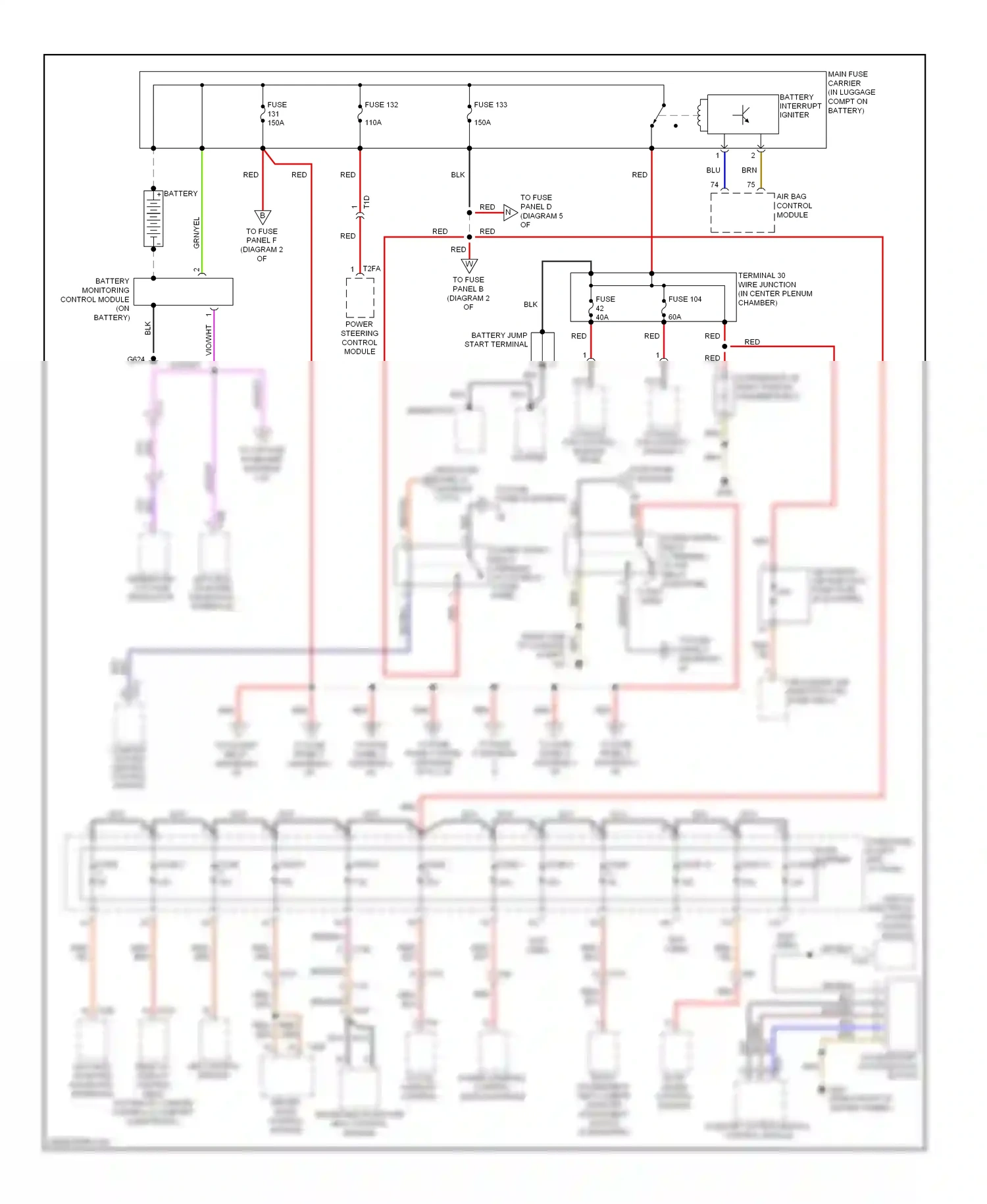 Audi A7 I (2010-2014) generator wiring diagram  (2 of 2)