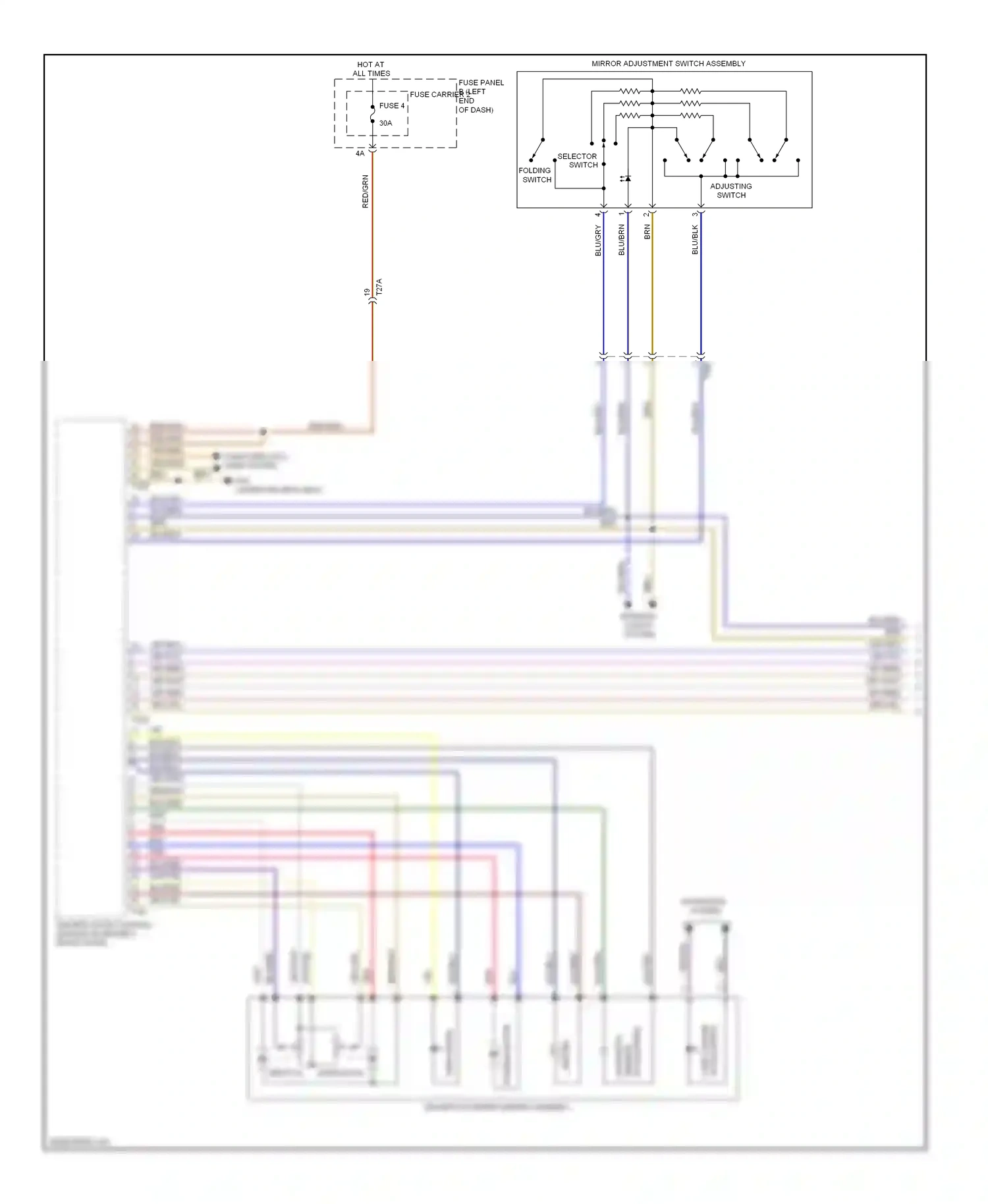 Audi A7 I (2010-2014) horizontal wiring diagram  (1 of 2)