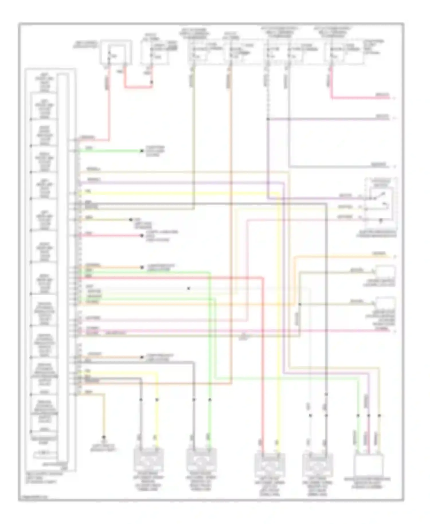 Wiring diagram driver side rear seat adjustment control module for Audi A7 I (2010-2014)