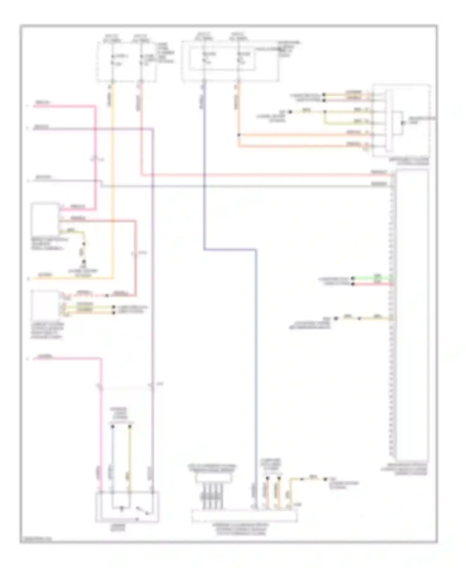 Wiring diagram left front side marker lamp bulb for Audi A7 I (2010-2014)