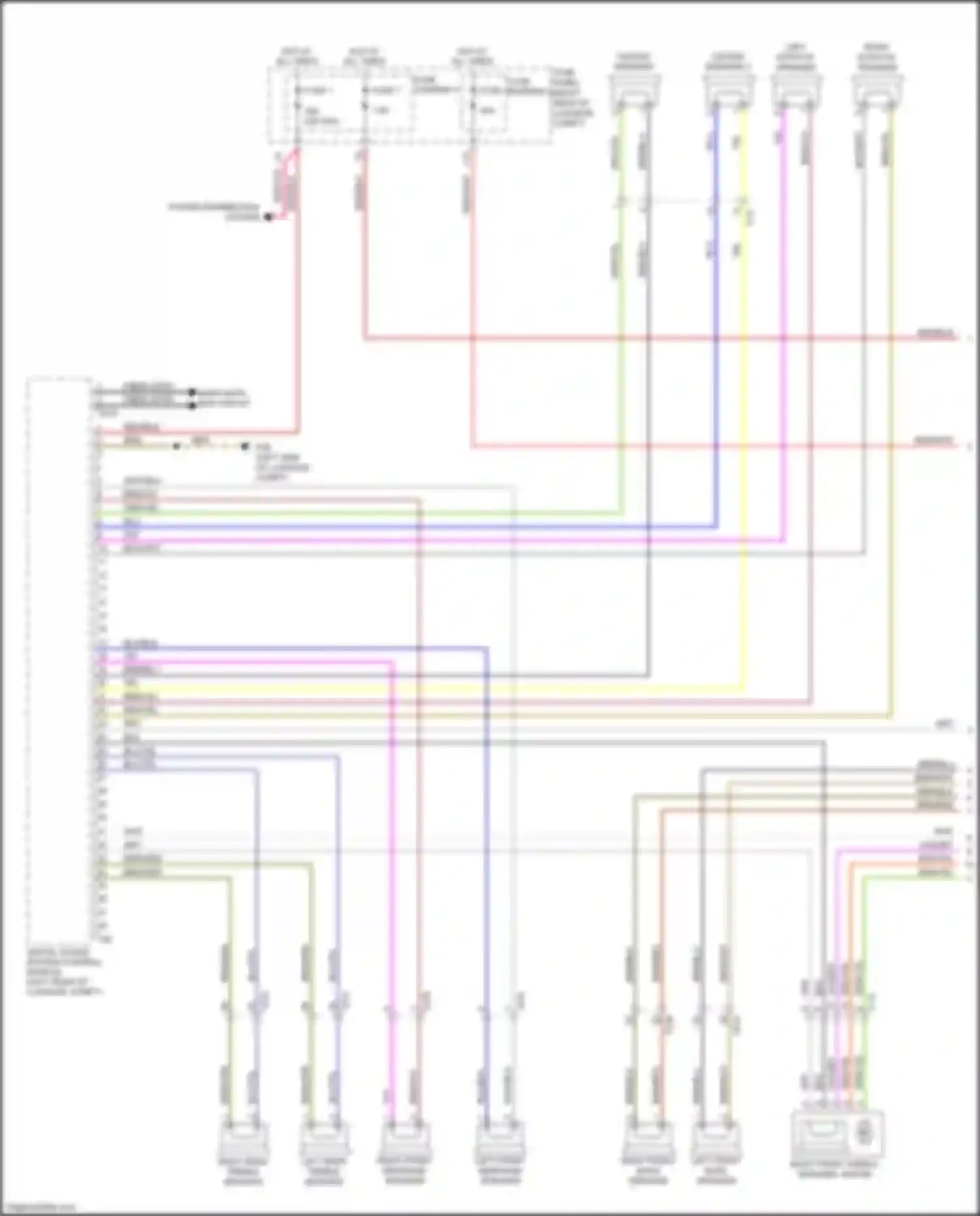 Wiring diagram left front midrange speaker for Audi A7 I (2010-2014)