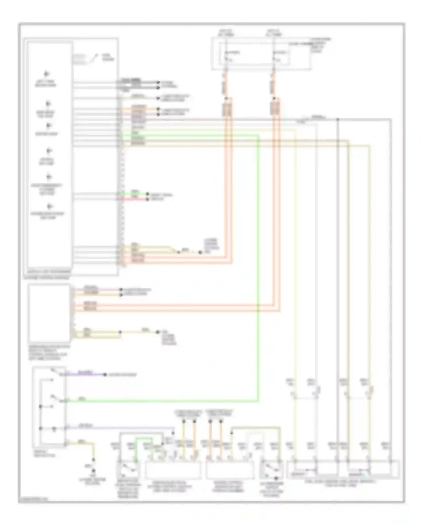 Wiring diagram fuel level sensor, fuel level sensor 2 for Audi A7 I (2010-2014)