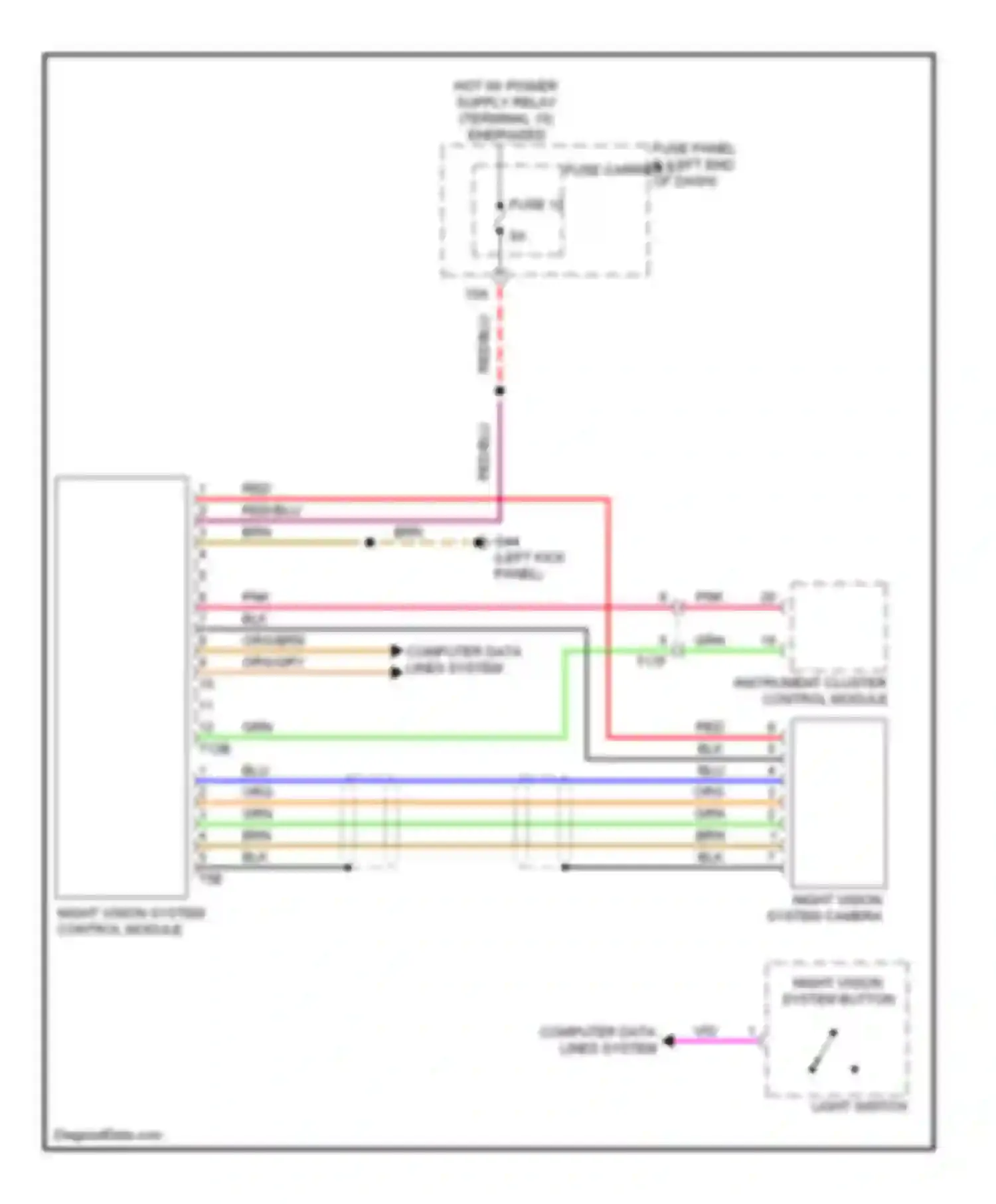Wiring diagram light switch for Audi A7 I (2010-2014)
