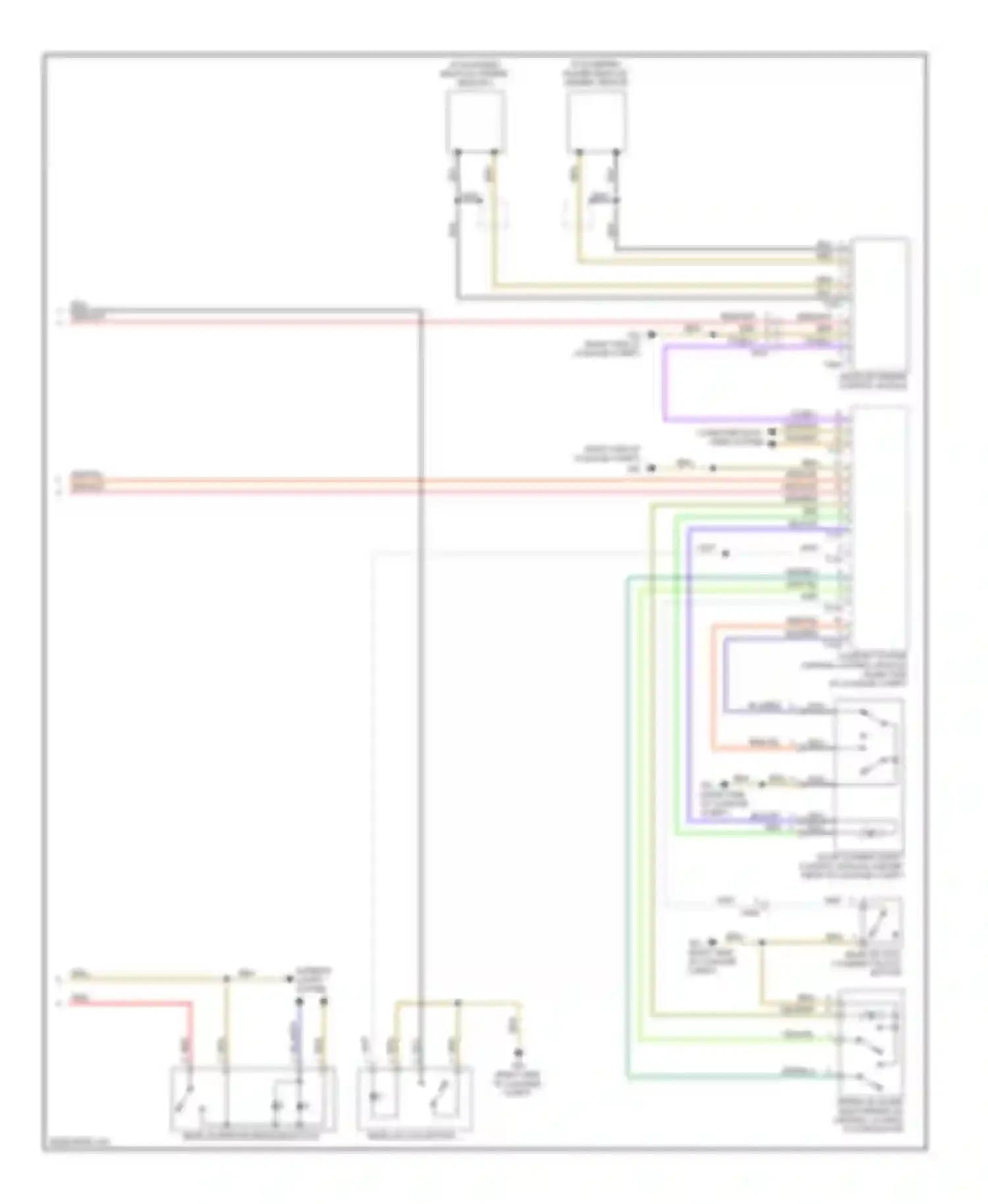 Wiring diagram rear lid lock cylinder unlock button for Audi A7 I (2010-2014)