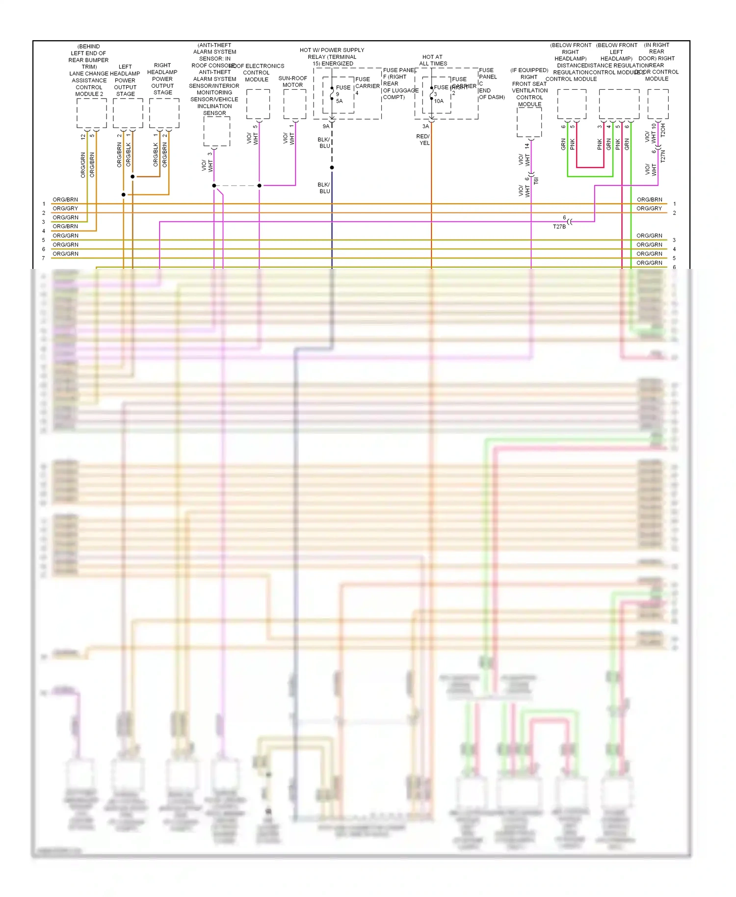 Audi A7 I (2010-2014) image processing control module (under front passenger's seat) wiring diagram  (1 of 1)