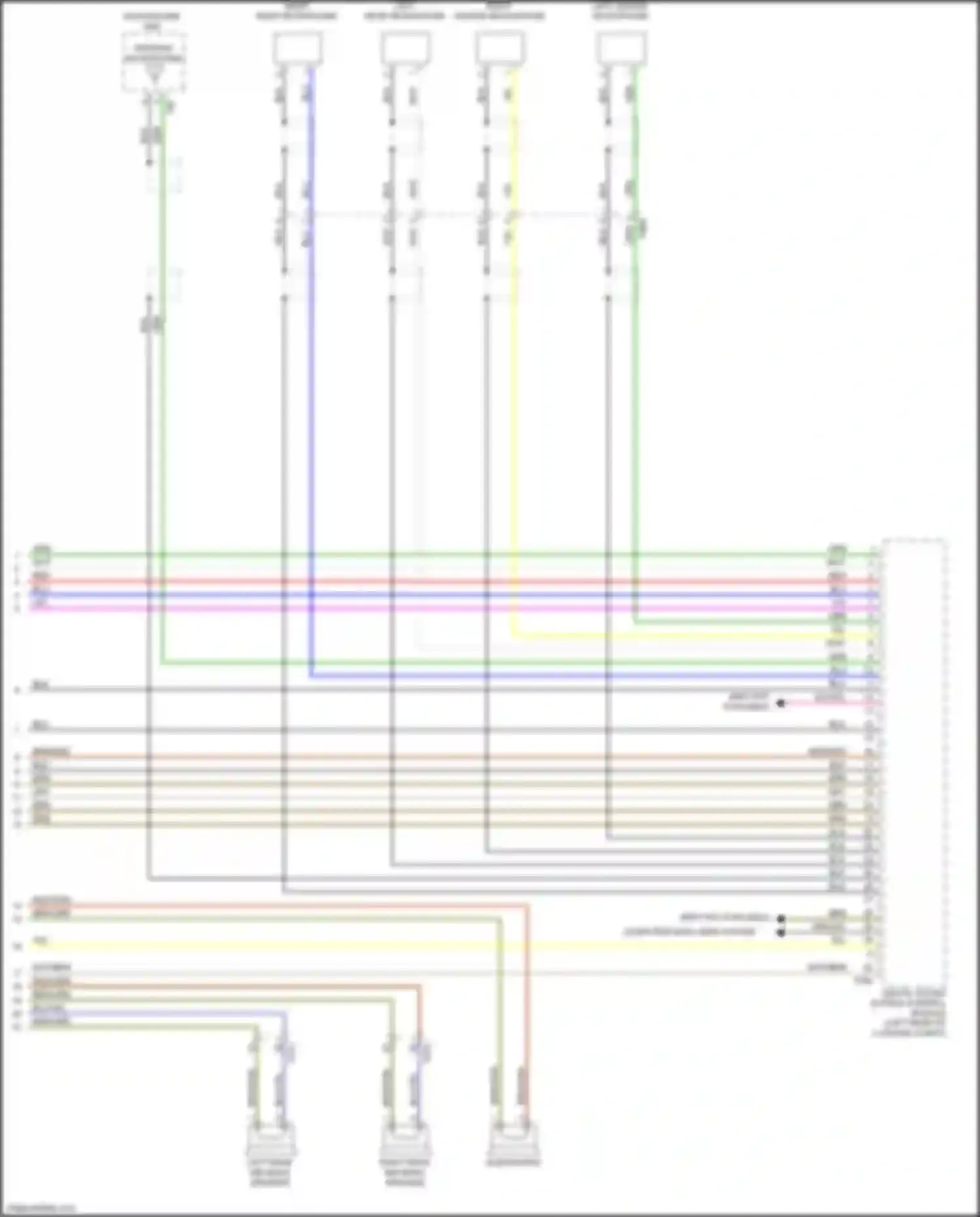 Wiring diagram left center microphone for Audi A7 I (2010-2014)