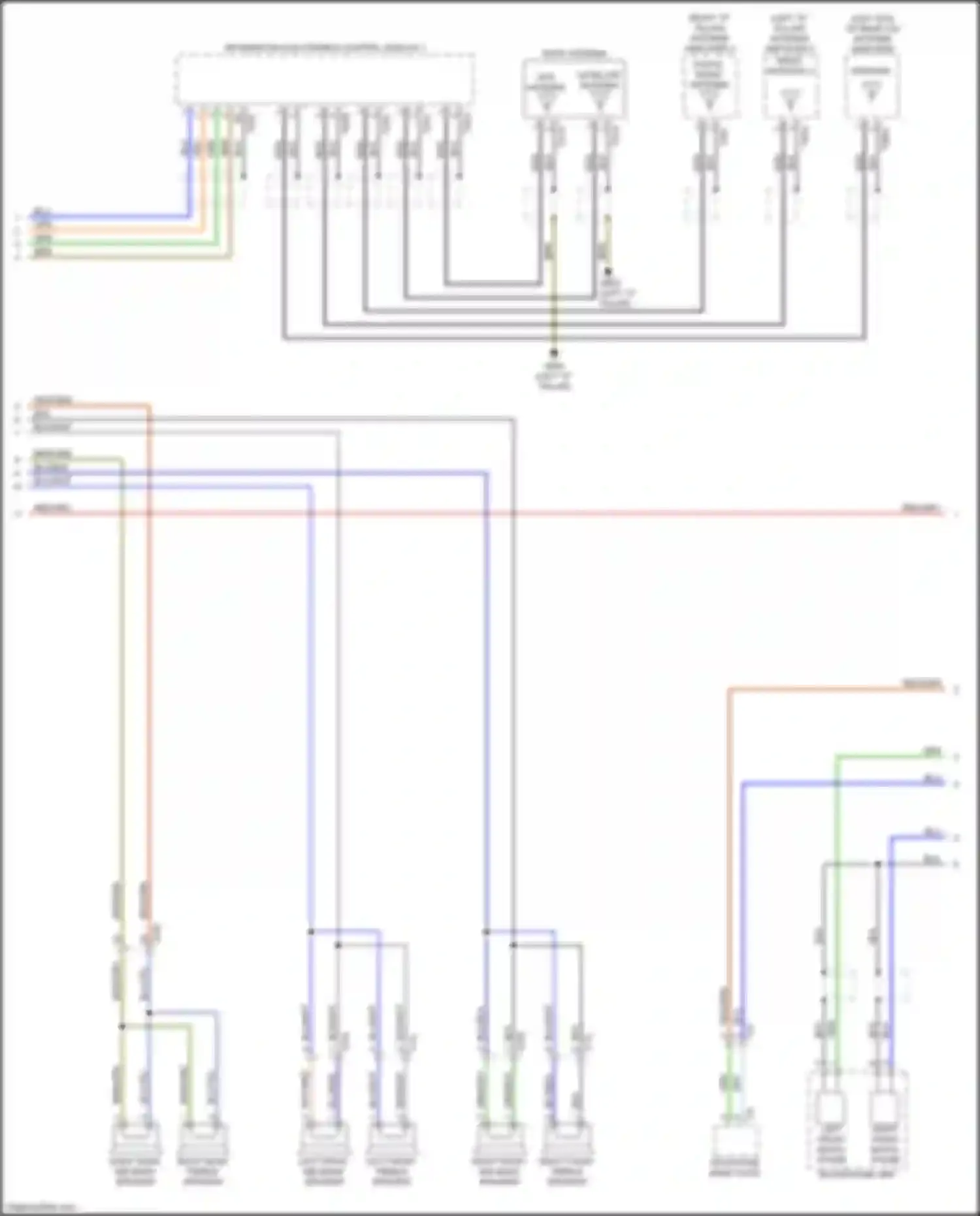 Wiring diagram right front treble speaker for Audi A7 I (2010-2014)