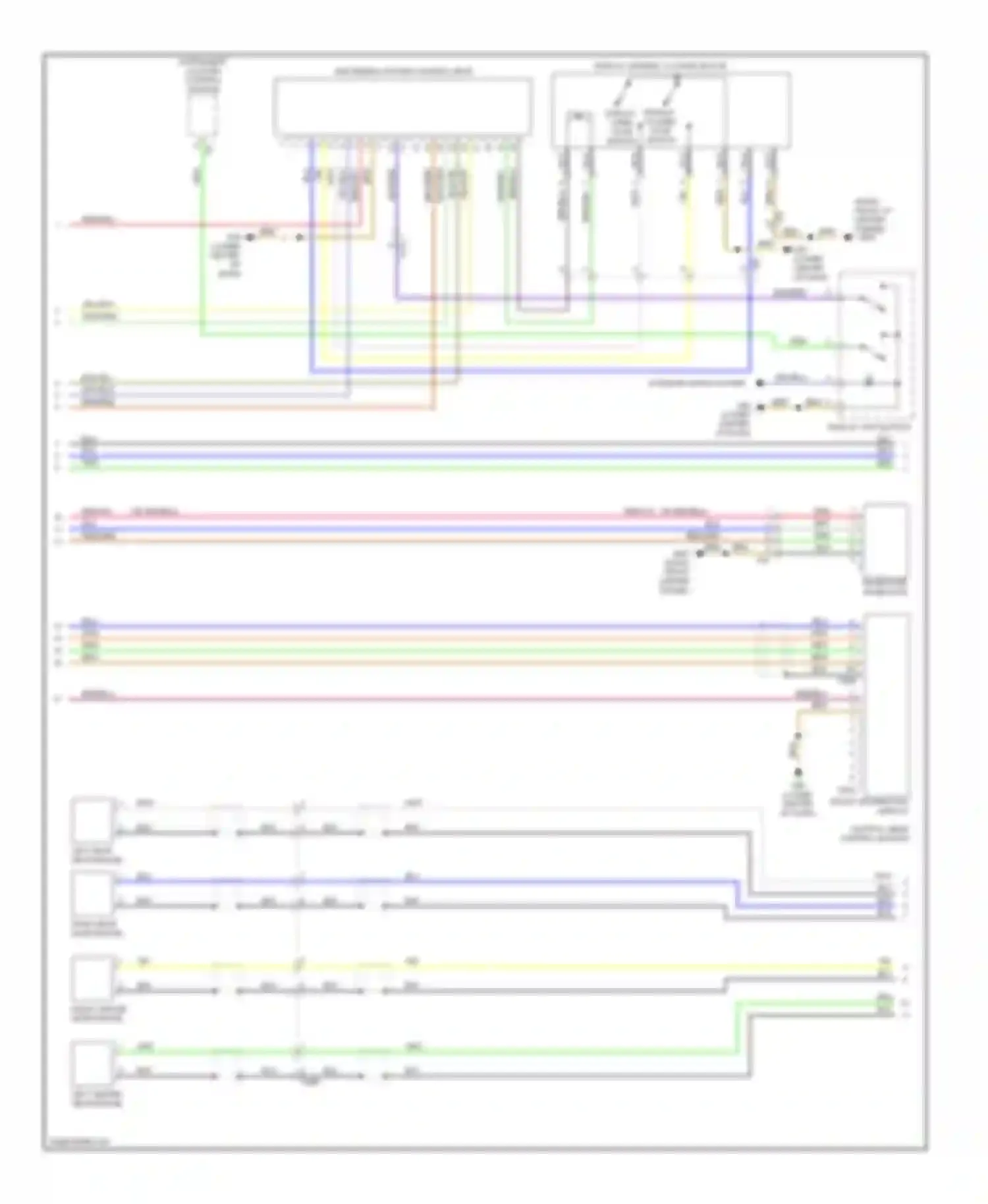 Wiring diagram left center microphone for Audi A7 I (2010-2014)