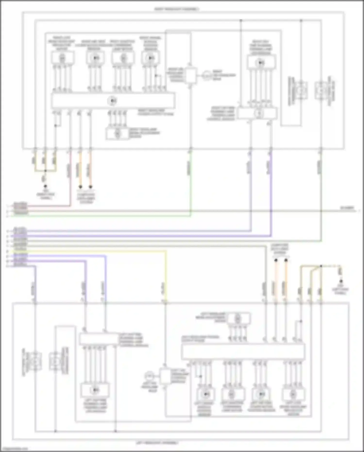Wiring diagram left air vent cover motor position sensor for Audi A7 I (2010-2014) (1 of 2)