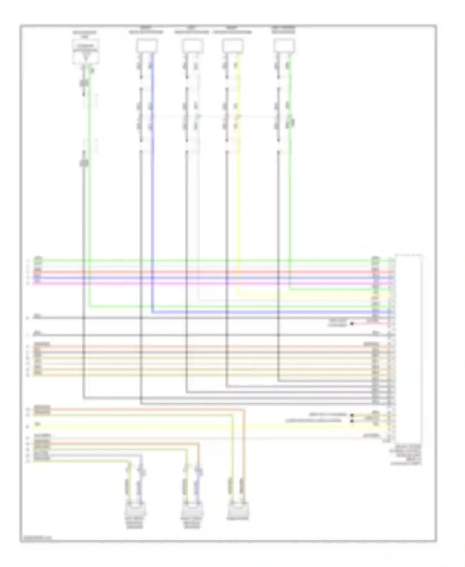 Wiring diagram left center microphone for Audi A7 I (2010-2014)