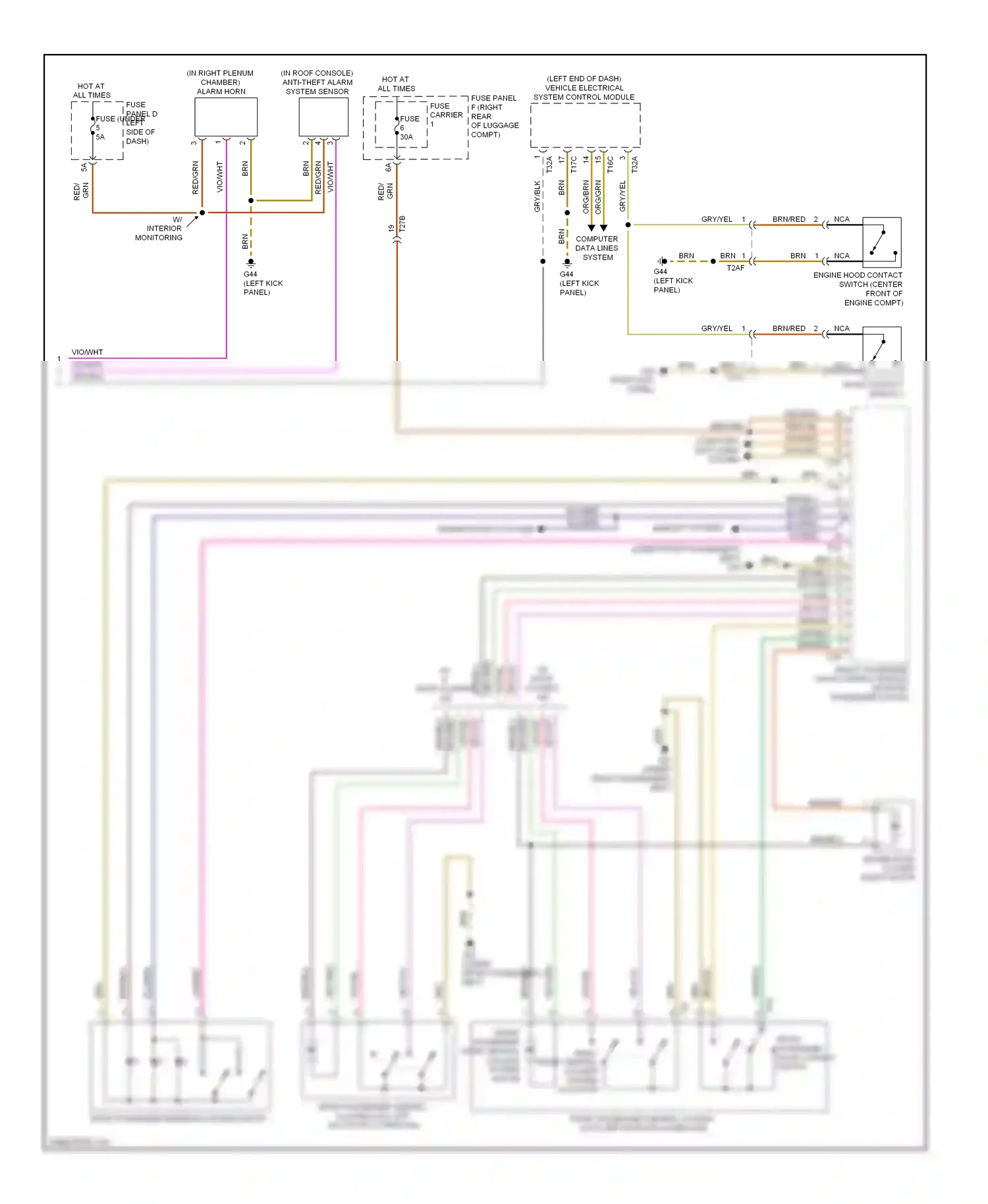 Audi A7 I (2010-2014) (left kick panel) wiring diagram  (1 of 35)
