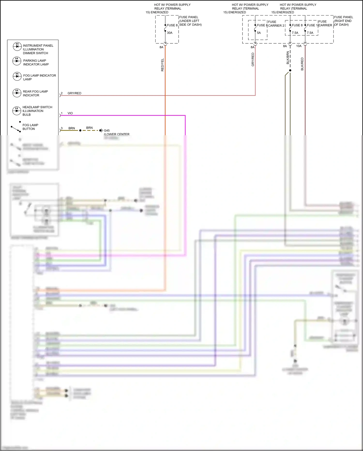 Audi A7 I (2010-2014) (left kick panel) wiring diagram  (21 of 35)