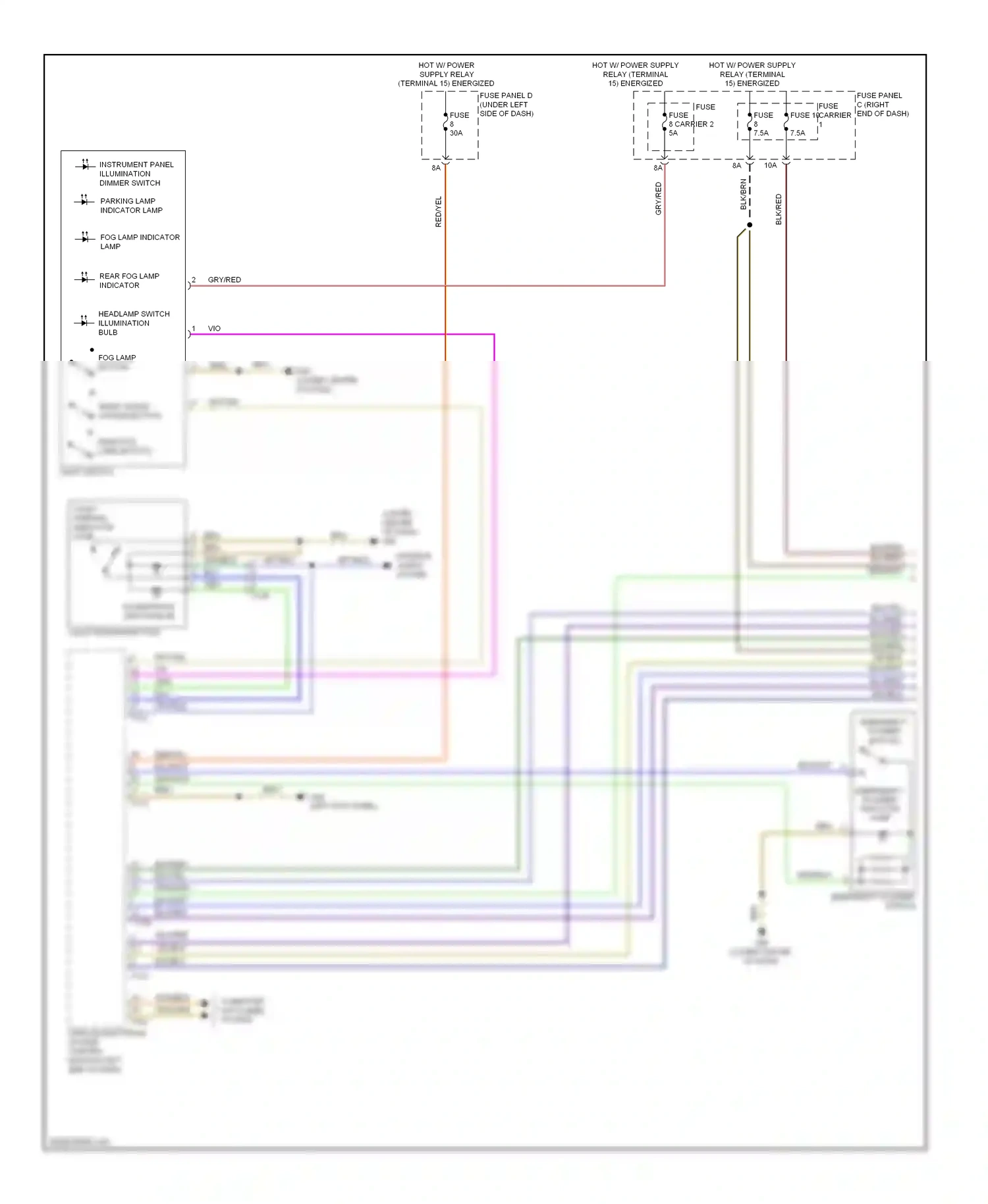 Audi A7 I (2010-2014) (left kick panel) wiring diagram  (6 of 35)