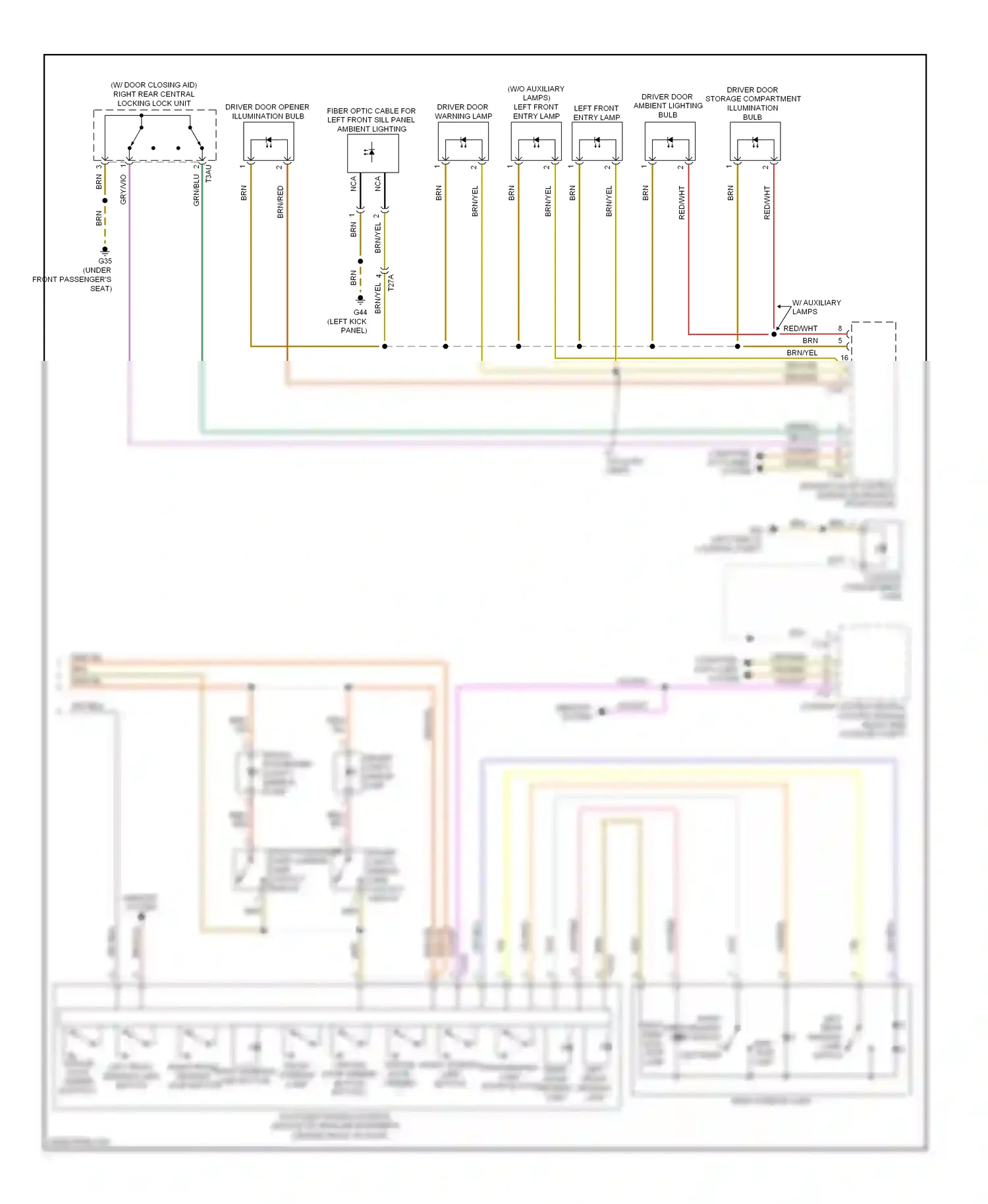 Audi A7 I (2010-2014) (left kick panel) wiring diagram  (12 of 35)