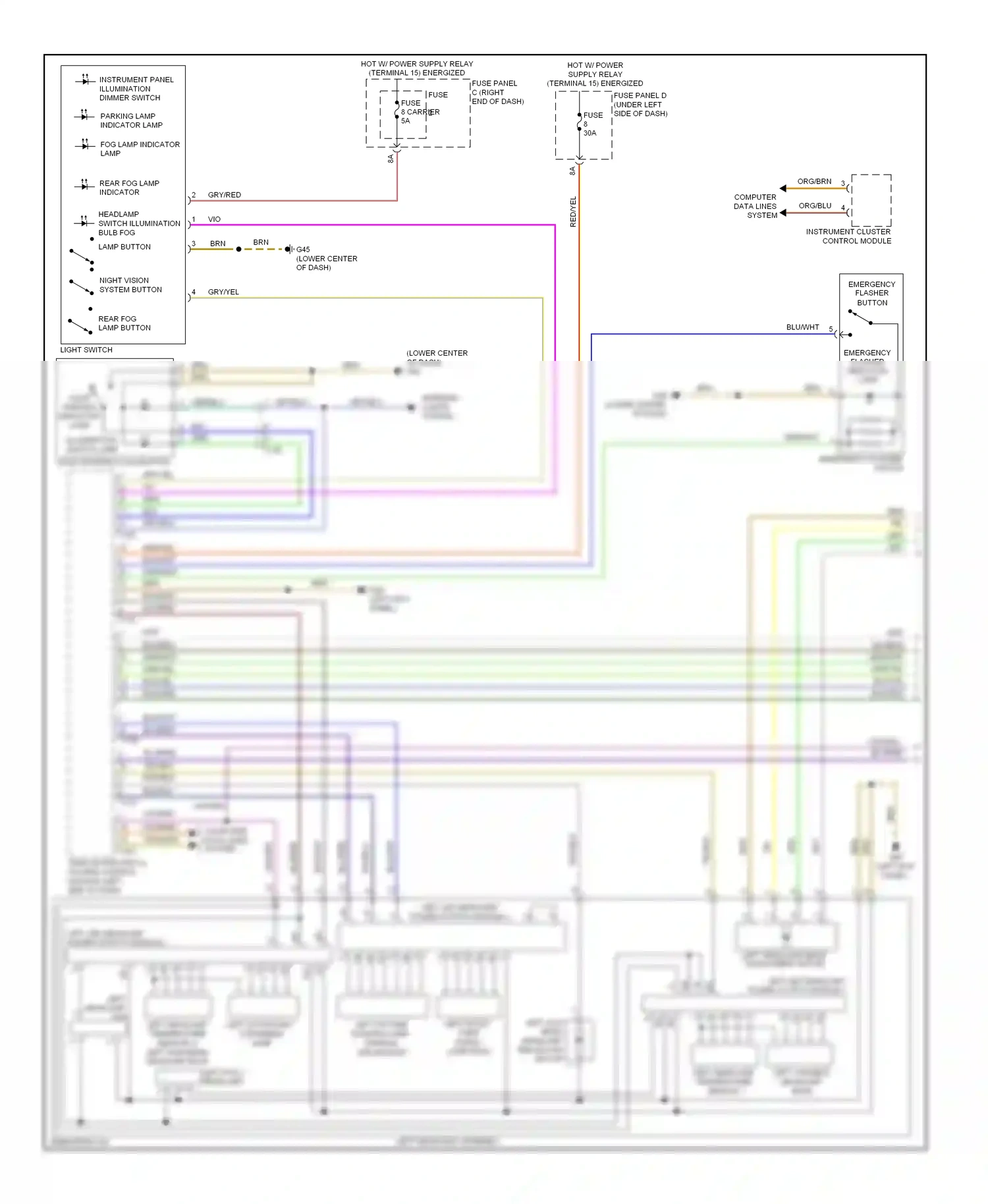 Audi A7 I (2010-2014) (left kick panel) wiring diagram  (15 of 35)