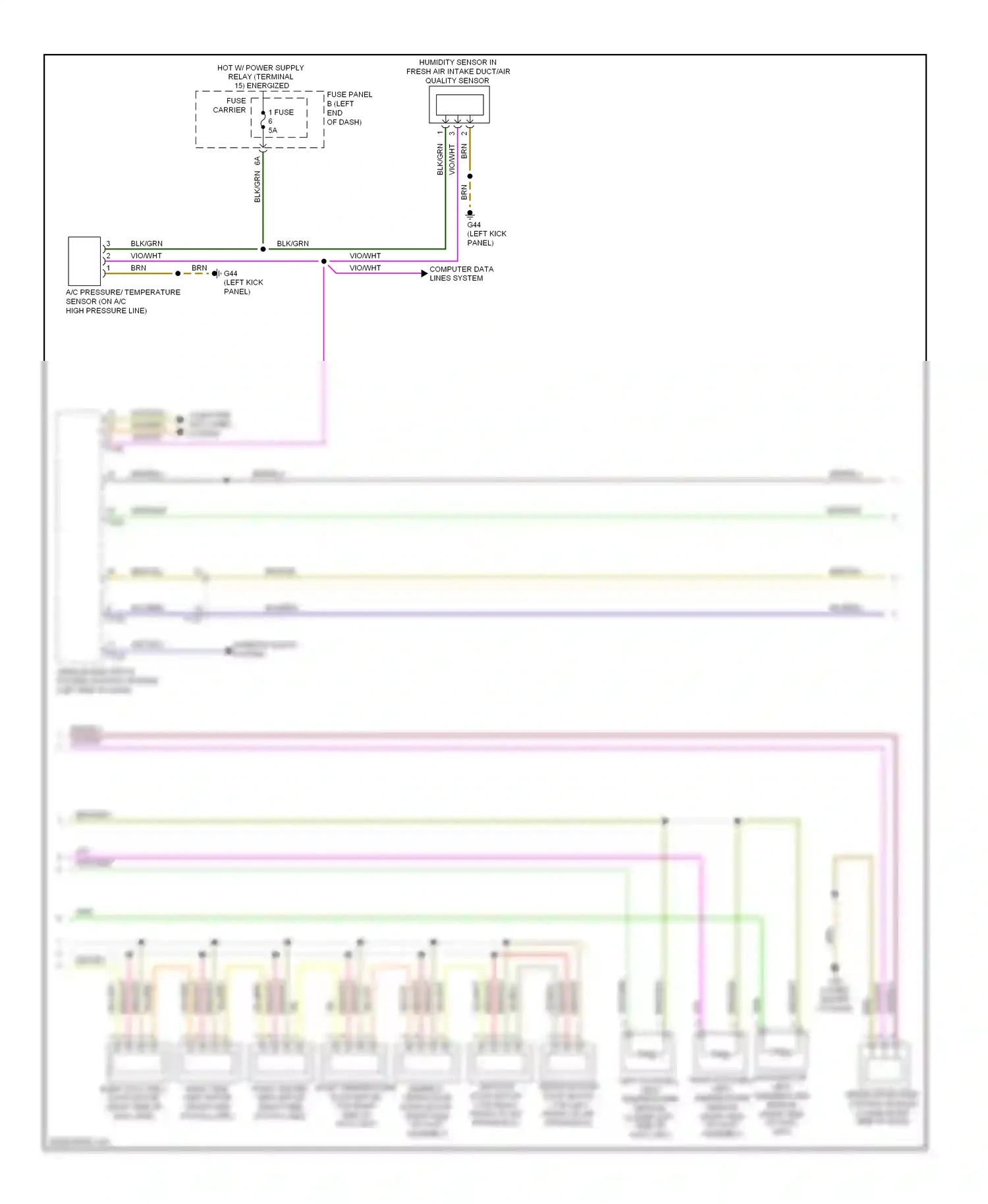 Audi A7 I (2010-2014) (left kick panel) wiring diagram  (3 of 35)