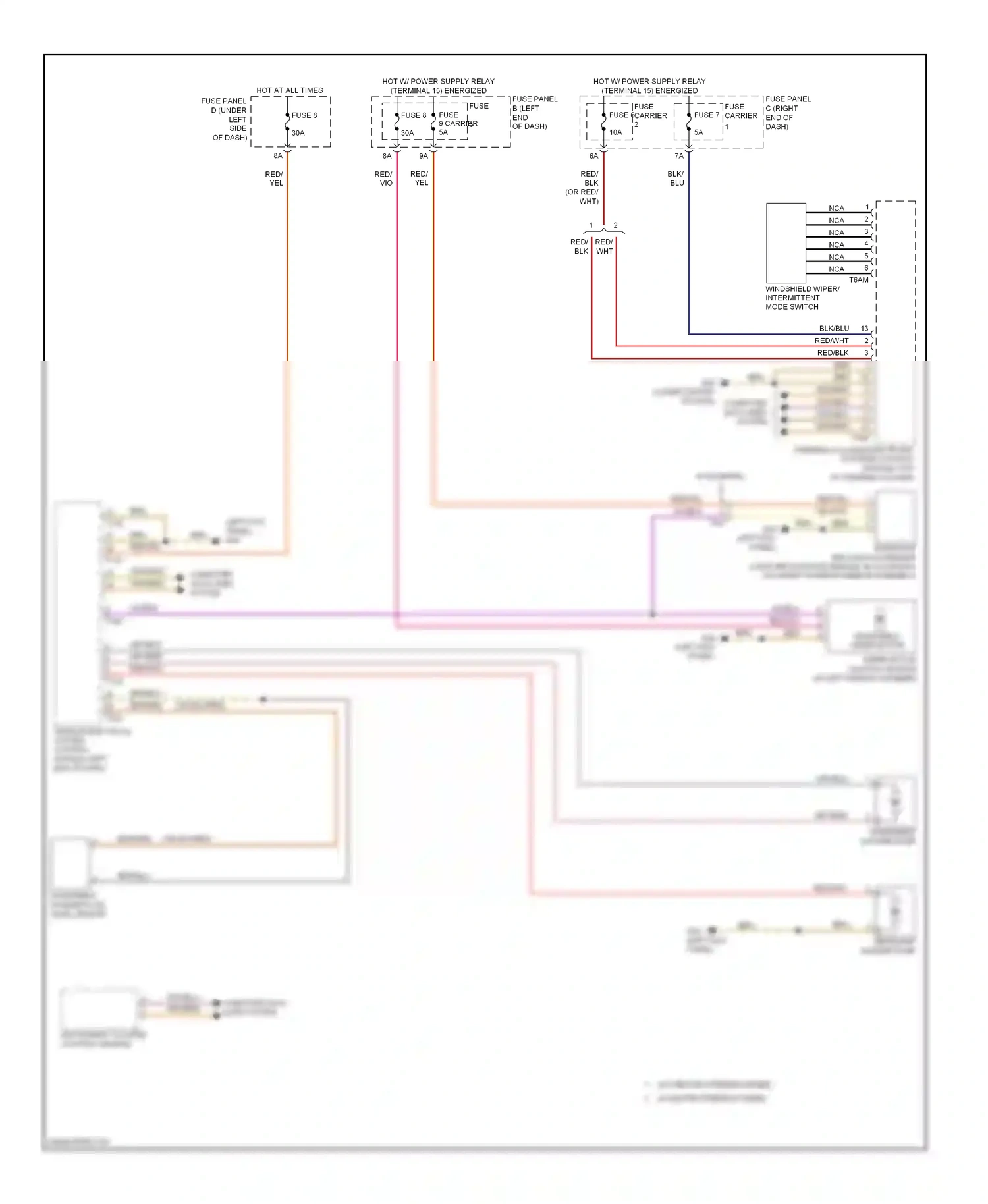 Audi A7 I (2010-2014) (left kick panel) wiring diagram  (30 of 35)