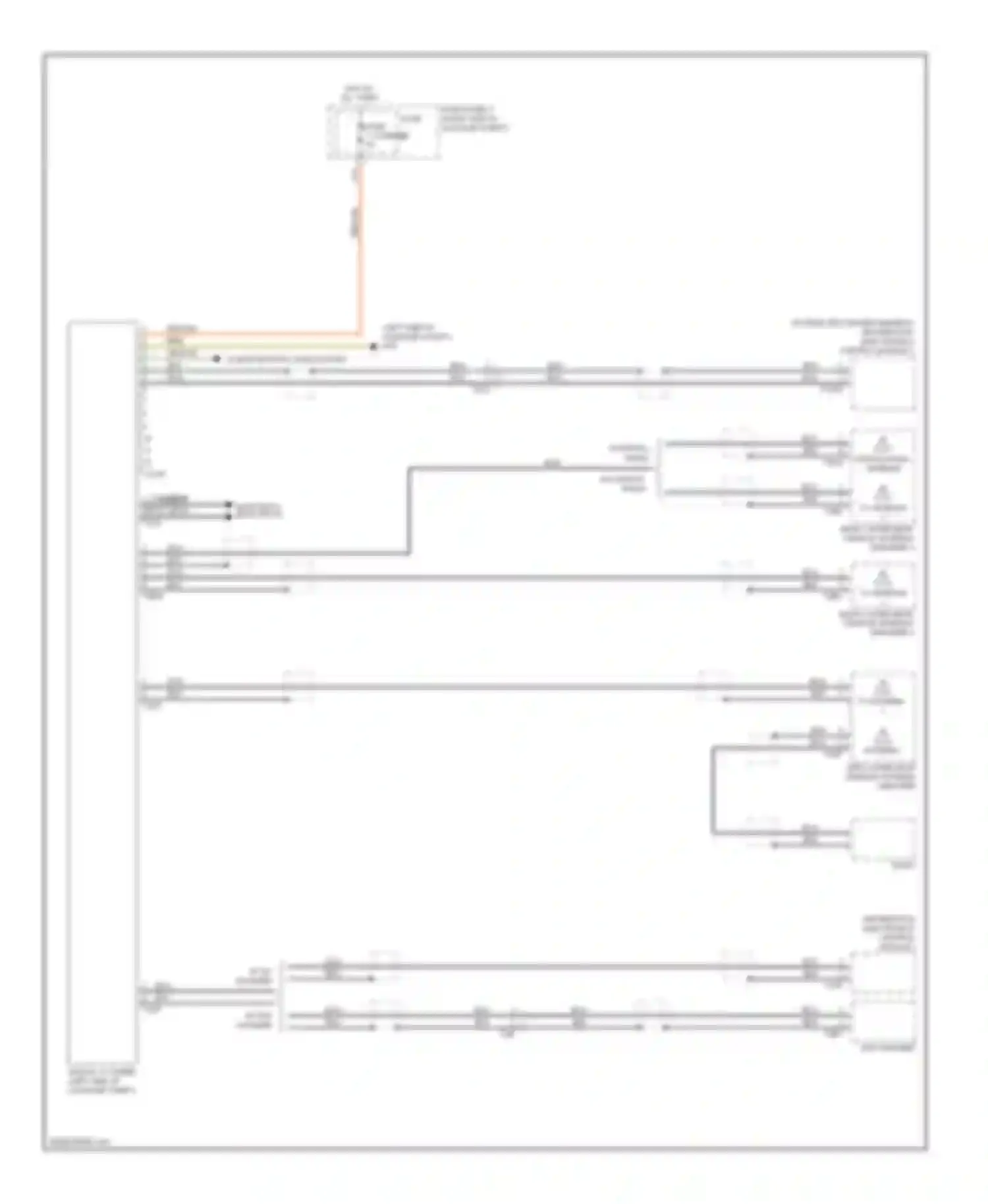 Wiring diagram left lower rear window antenna amplifier for Audi A7 I (2010-2014) (1 of 1)