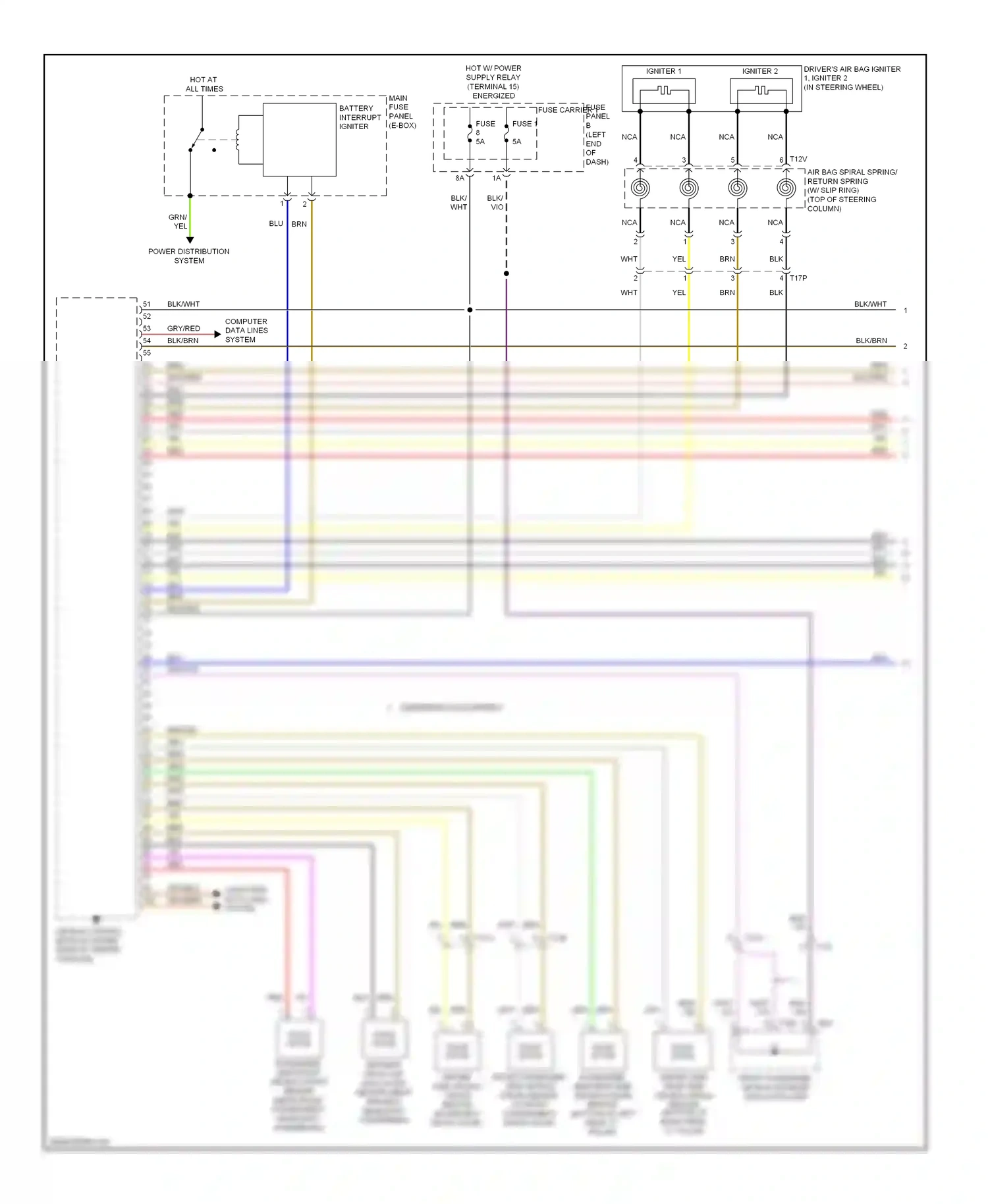 Audi A7 I (2010-2014) main fuse panel (e-box) wiring diagram  (1 of 1)
