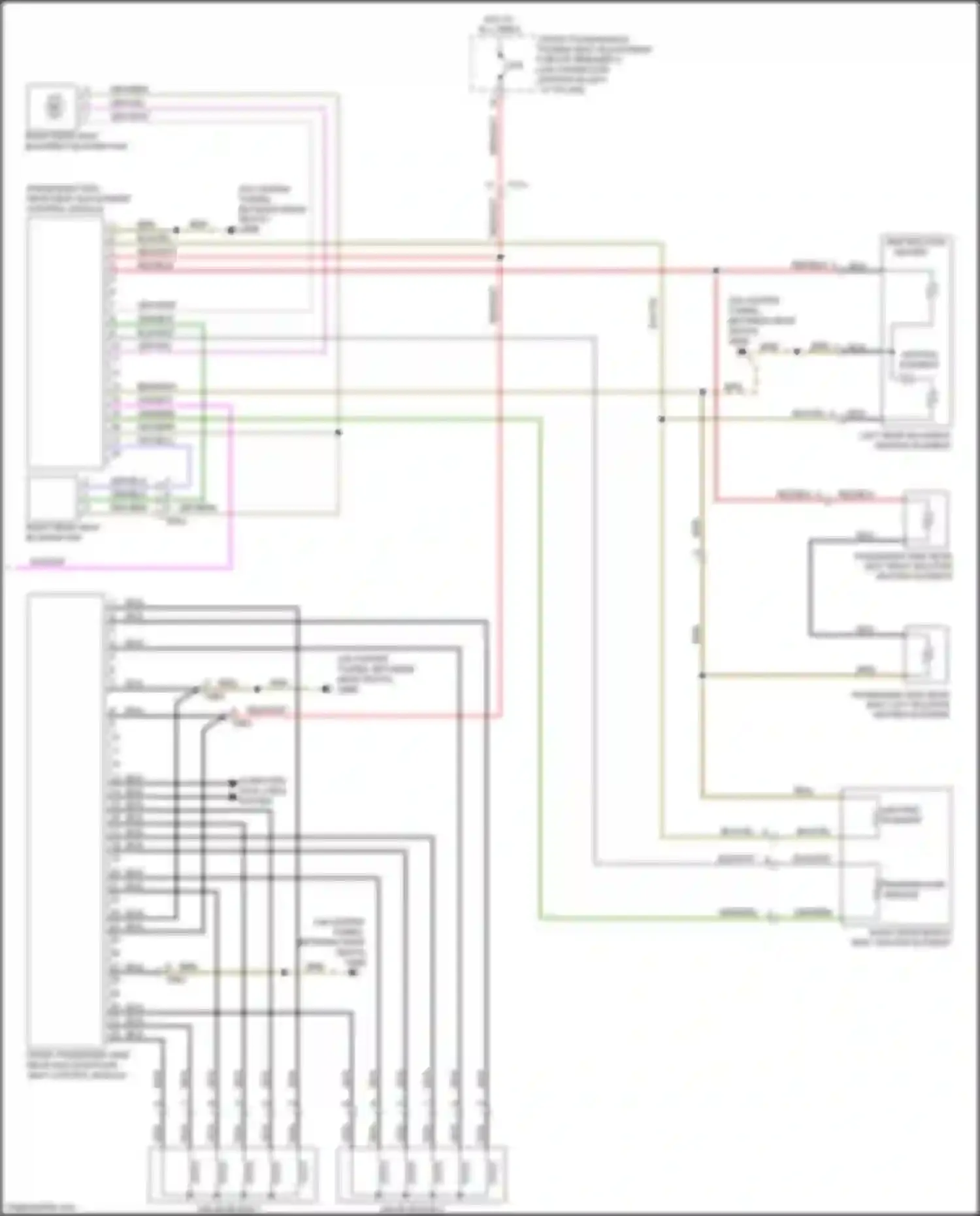 Wiring diagram right rear bench seat heating element for Audi A7 I (2010-2014) (4 of 4)