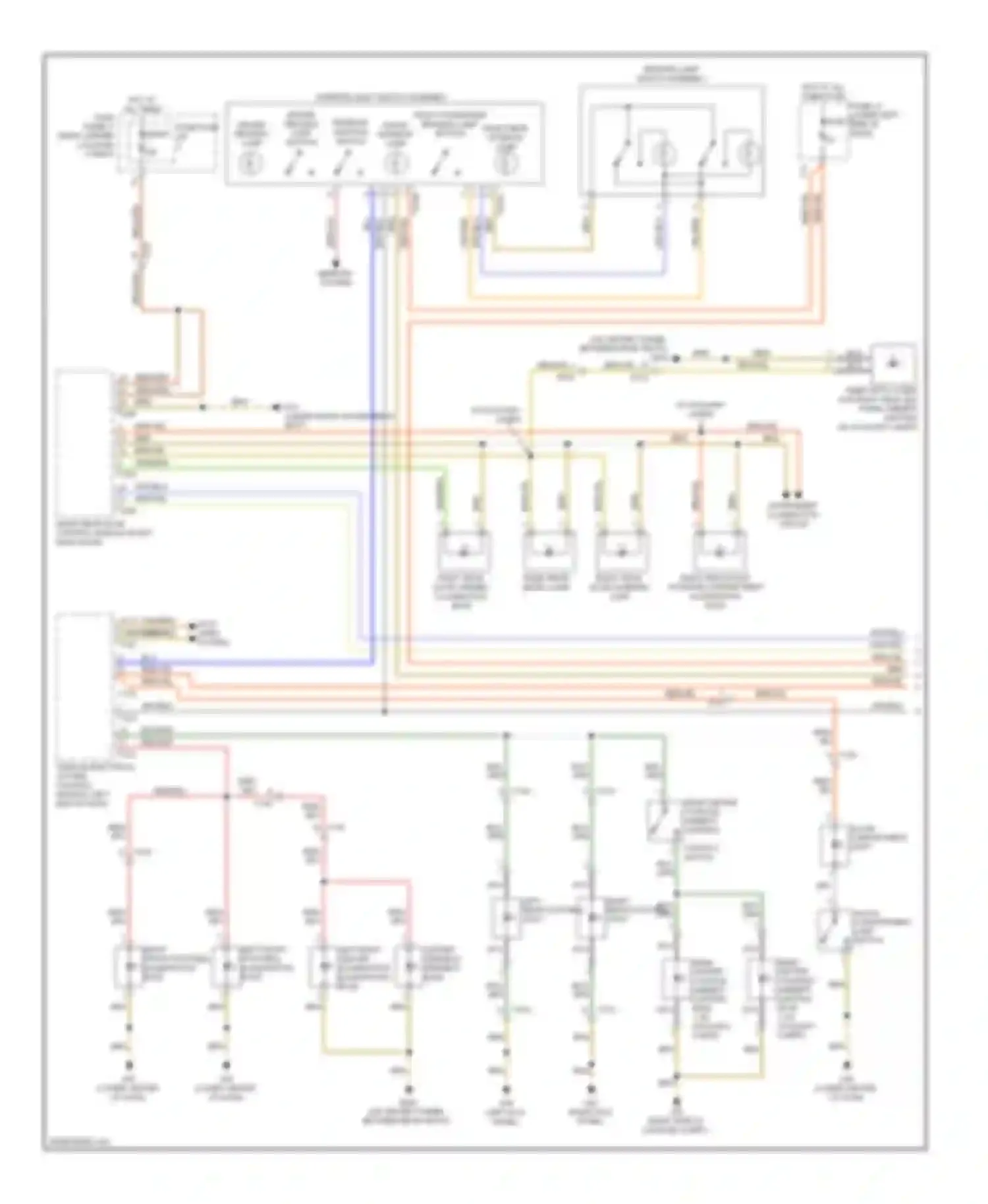 Wiring diagram right rear interior lamp for Audi A7 I (2010-2014) (1 of 1)
