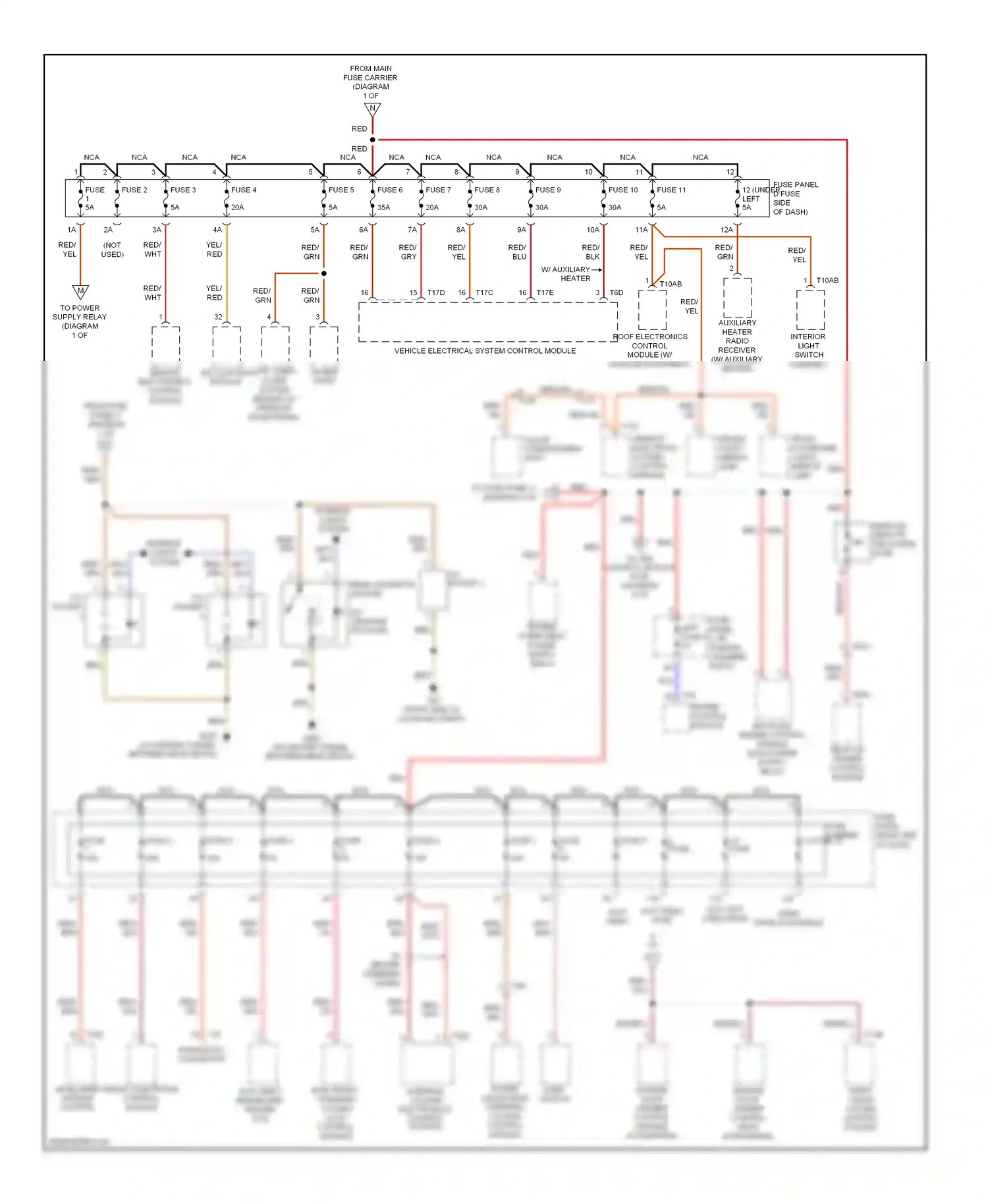 Audi A7 I (2010-2014) socket wiring diagram  (2 of 2)