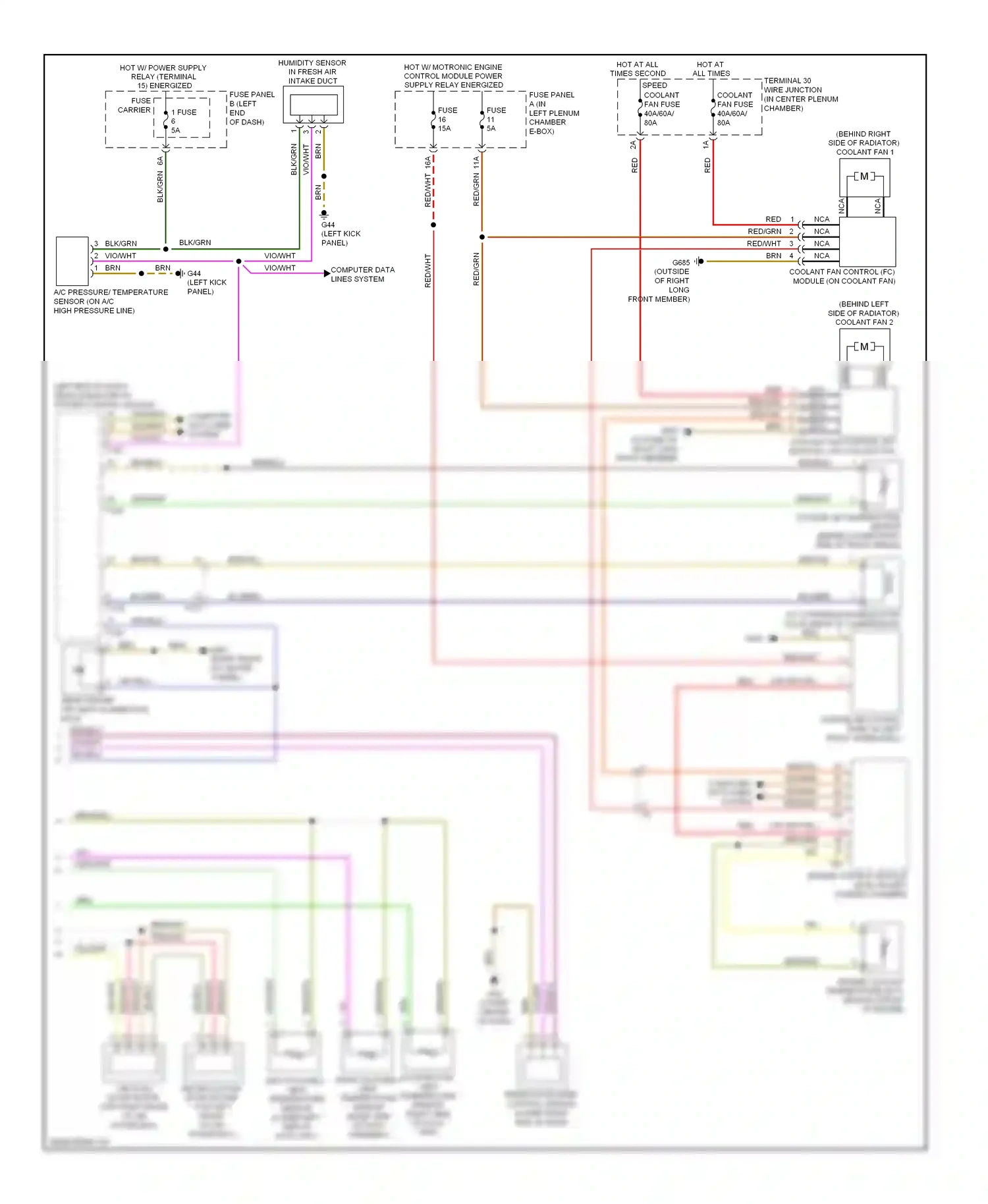 Audi A7 I (2010-2014) system wiring diagram  (1 of 2)