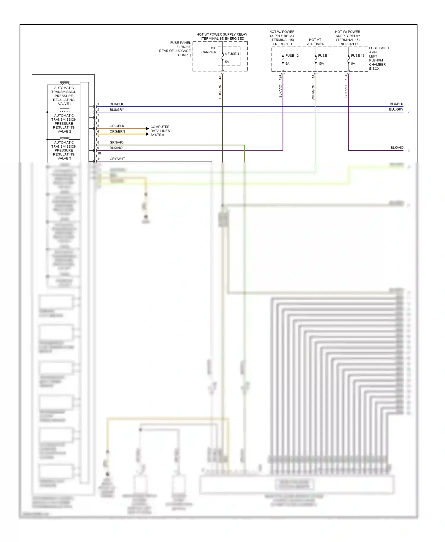 Audi A7 I (2010-2014) vehicle electrical system control module (left end of dash ) wiring diagram  (11 of 20)