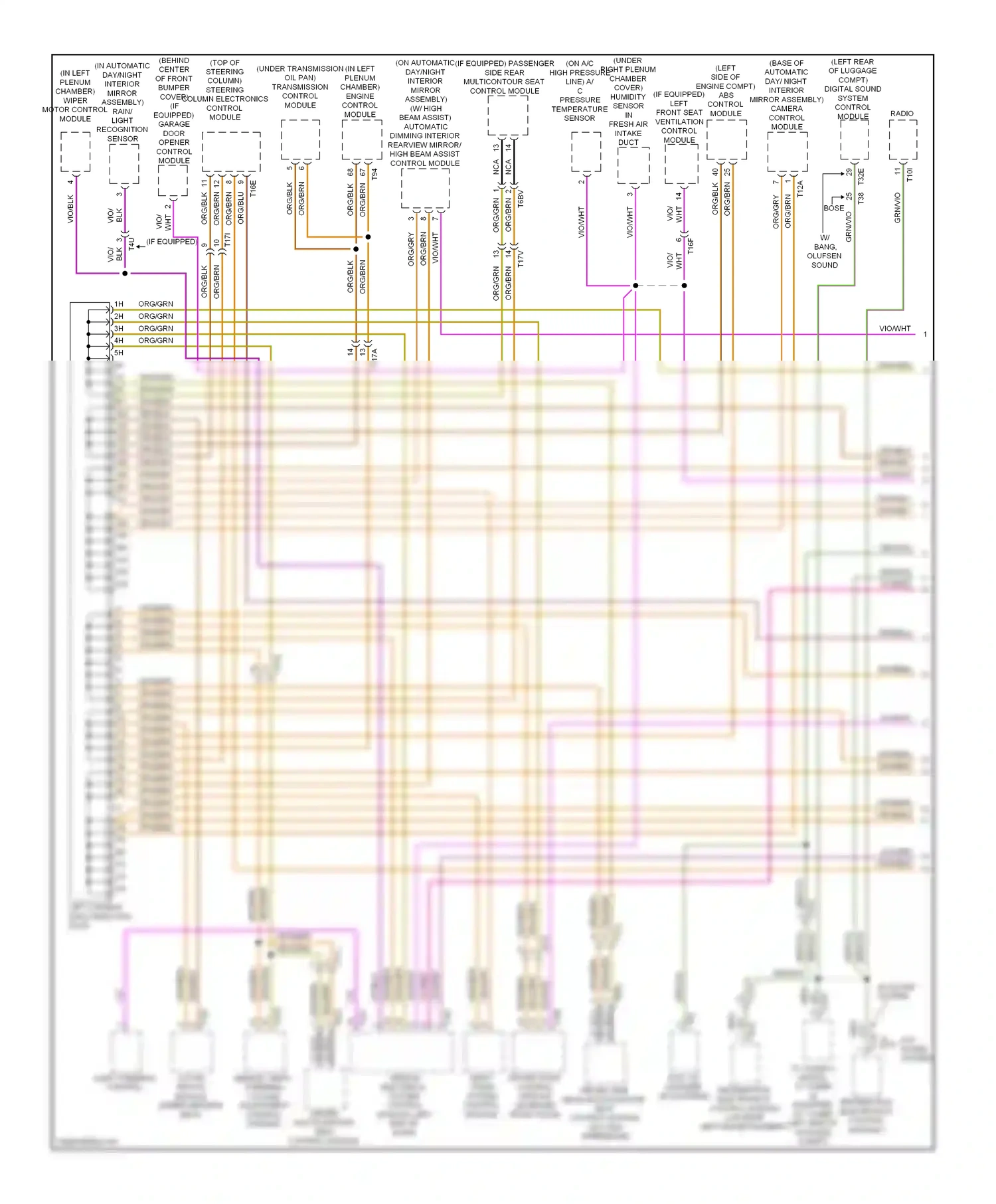 Audi A7 I (2010-2014) vehicle electrical system control module (left end of dash ) wiring diagram  (3 of 20)