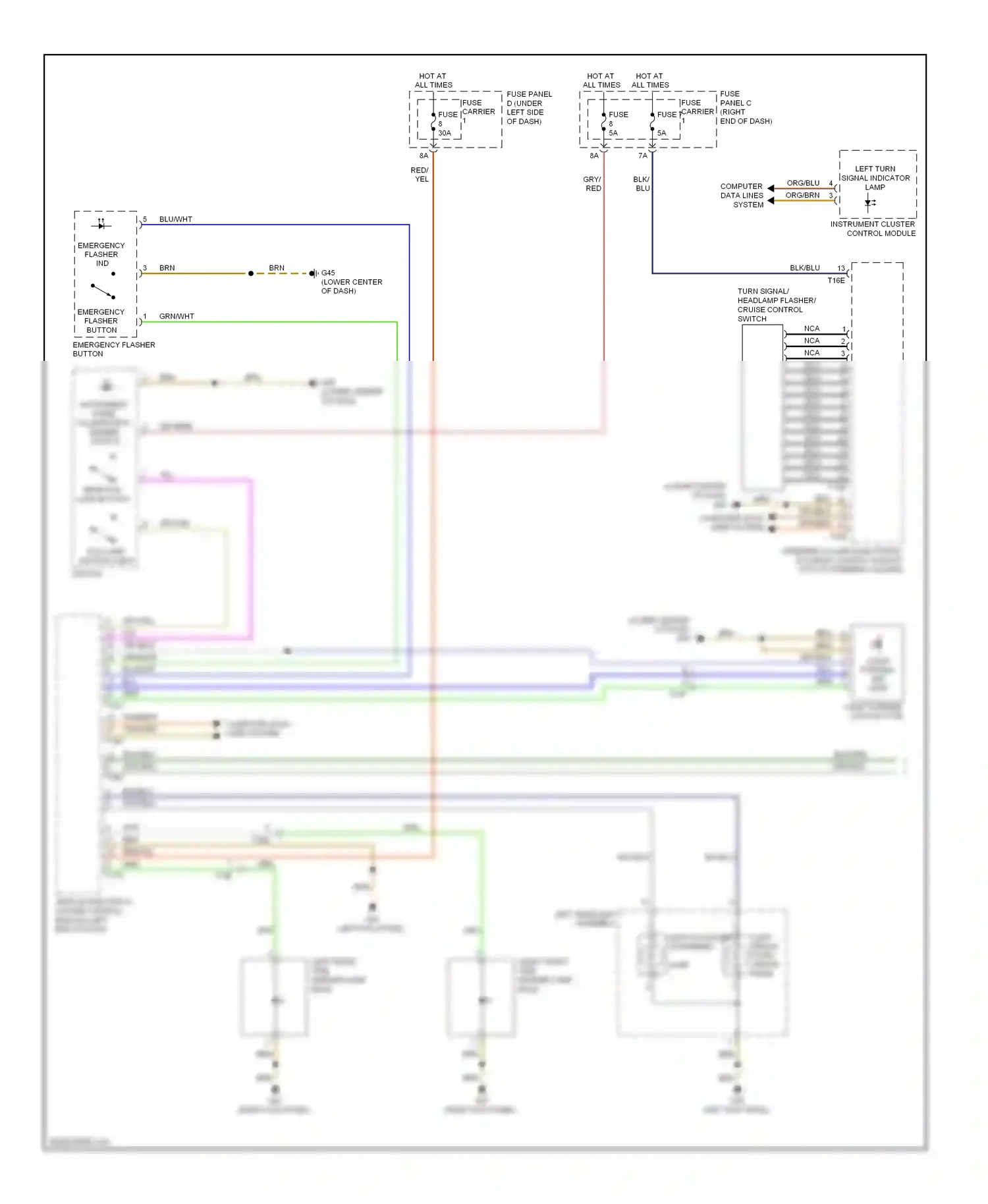 Audi A7 I (2010-2014) vehicle electrical system control module (left end of dash ) wiring diagram  (5 of 20)