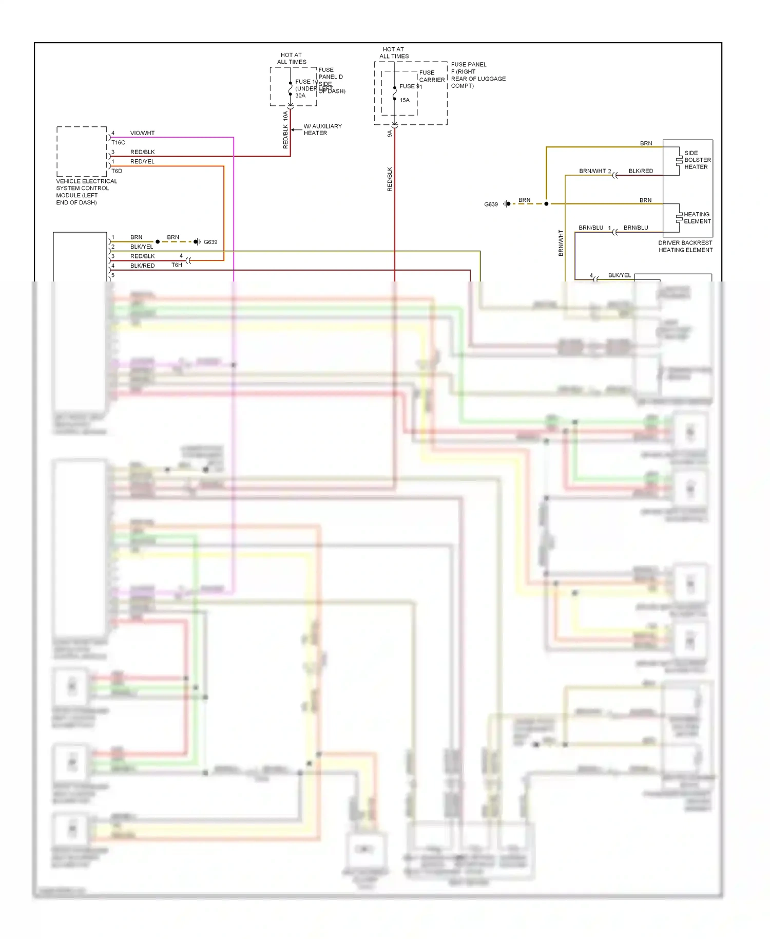 Audi A7 I (2010-2014) vehicle electrical system control module (left end of dash ) wiring diagram  (13 of 20)