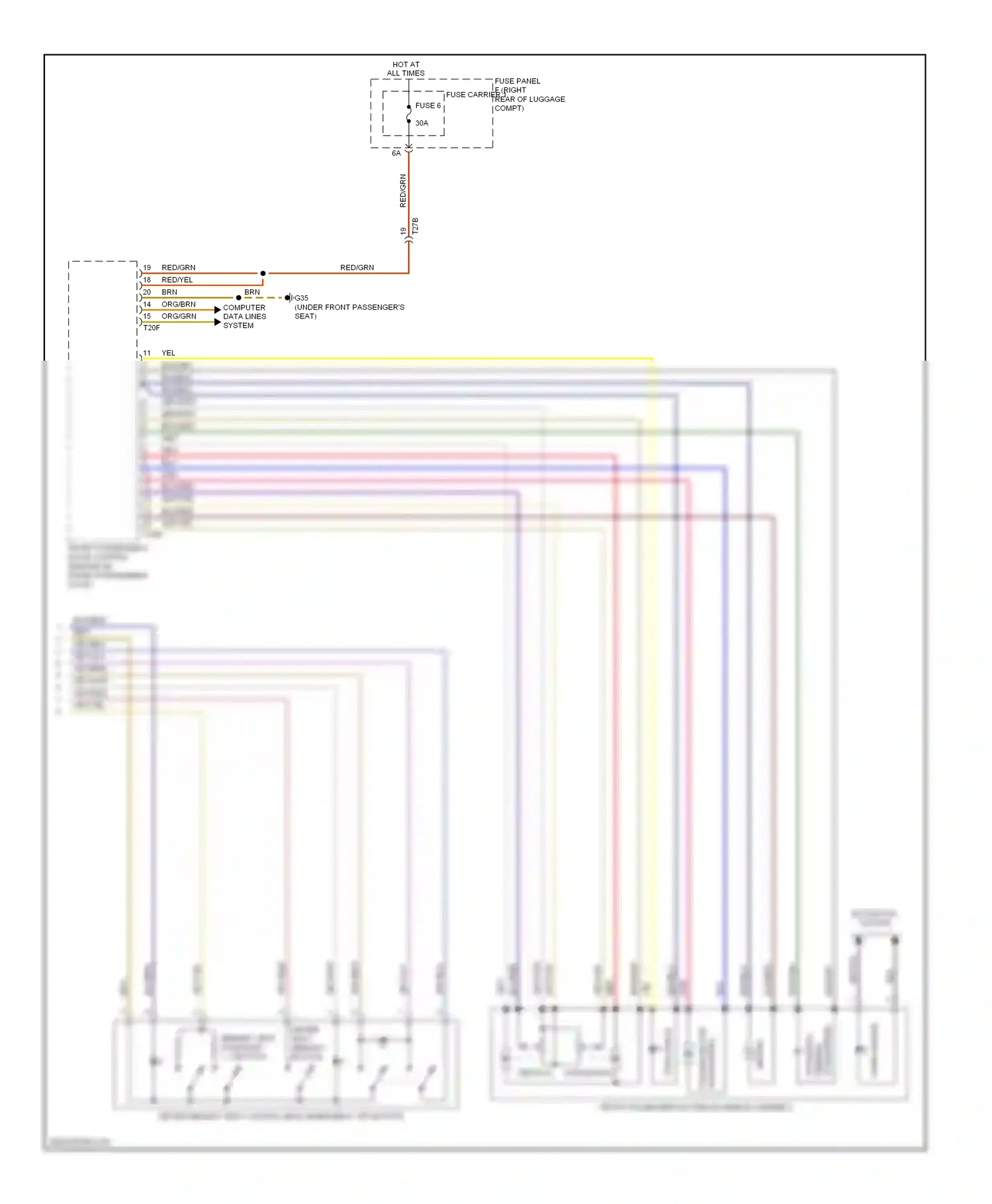Audi A7 I (2010-2014) vertical wiring diagram  (2 of 2)