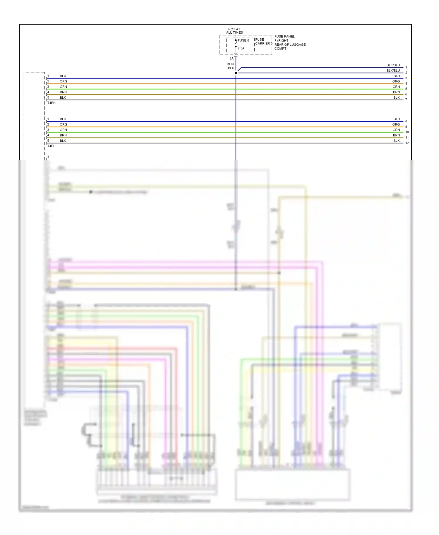 Audi A7 I (2010-2014) vio/wht wiring diagram  (35 of 36)