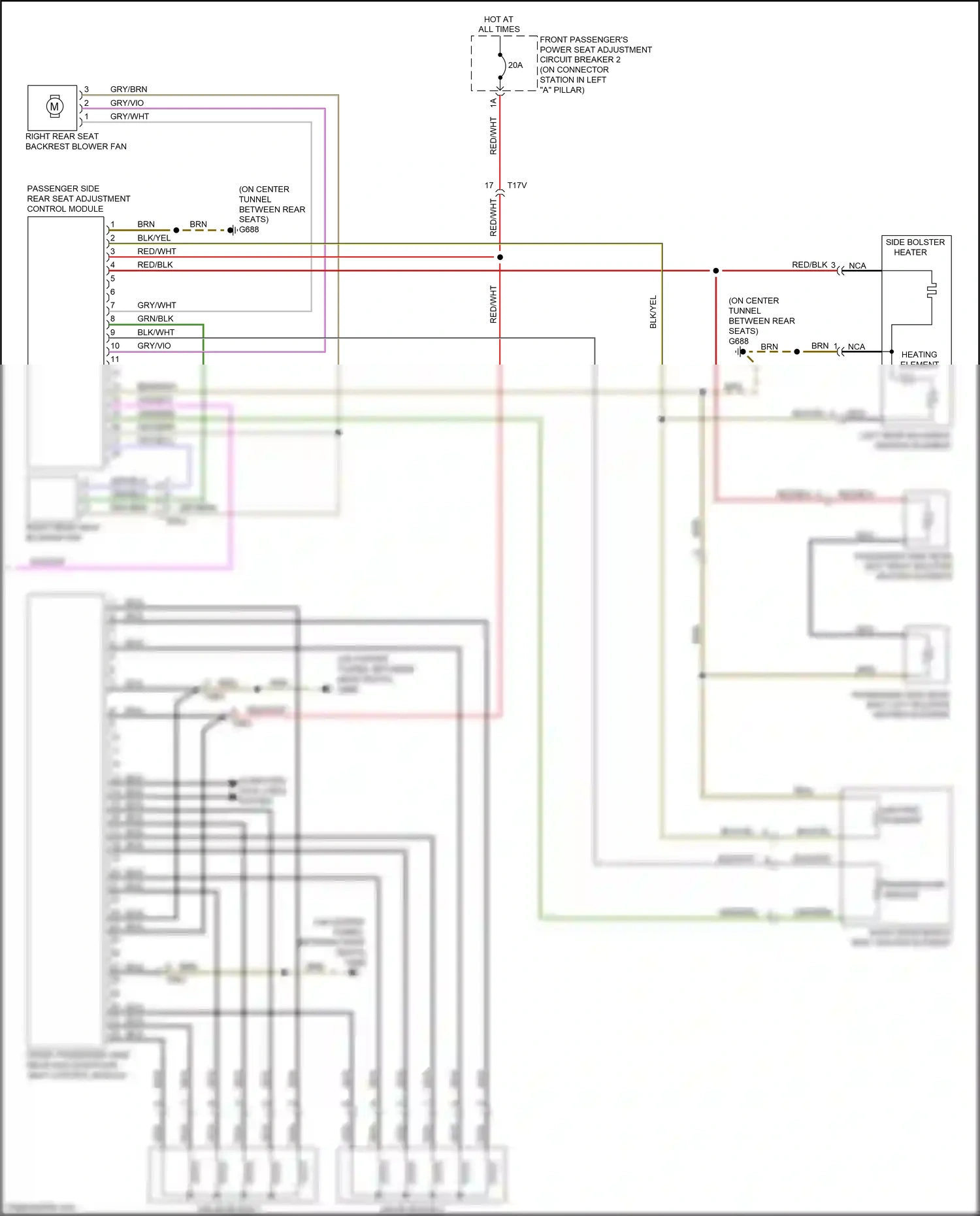 Audi A7 I (2010-2014) vio/wht wiring diagram  (34 of 36)