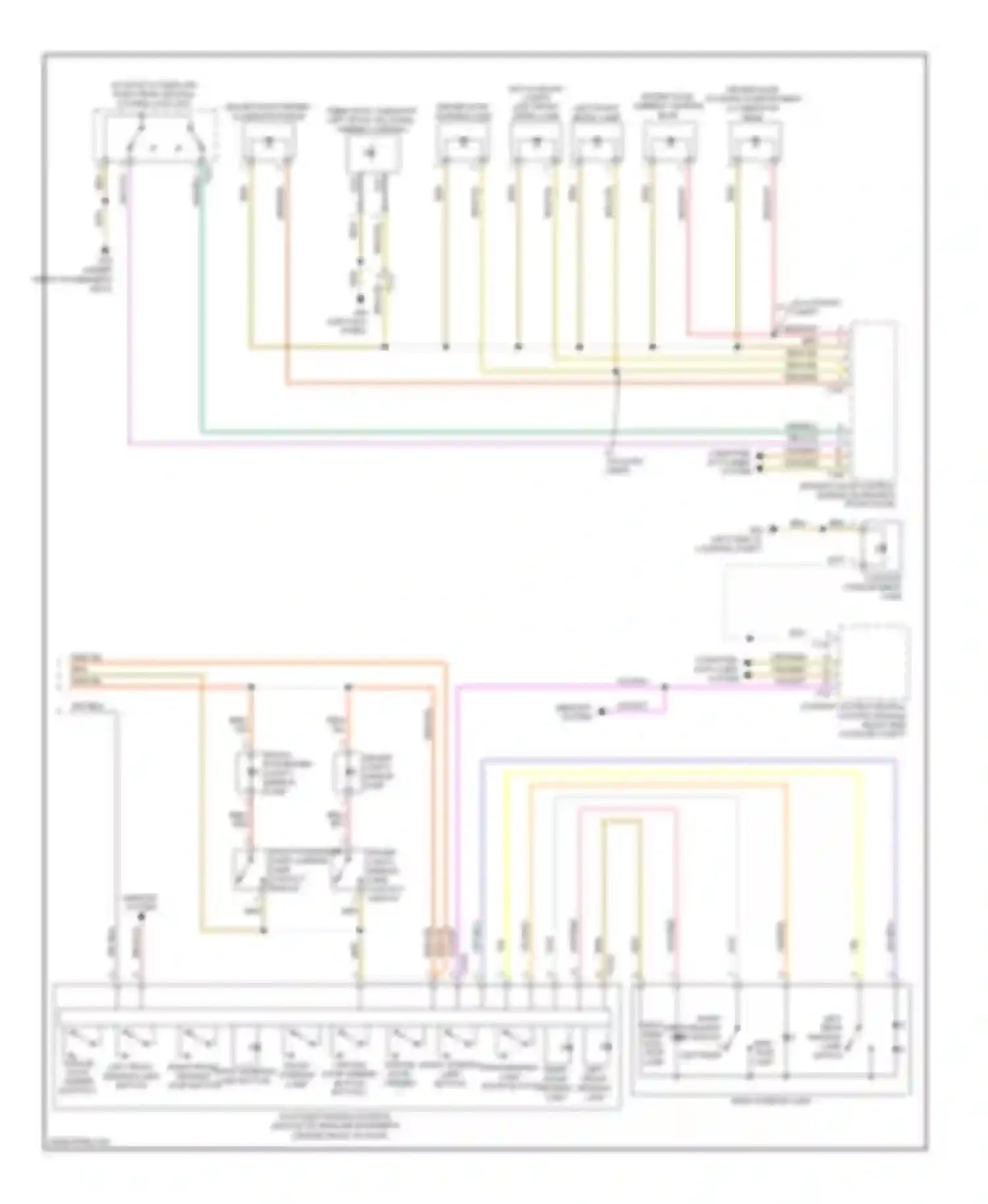 Wiring diagram w/ auxiliary lamps for Audi A7 I (2010-2014) (3 of 3)