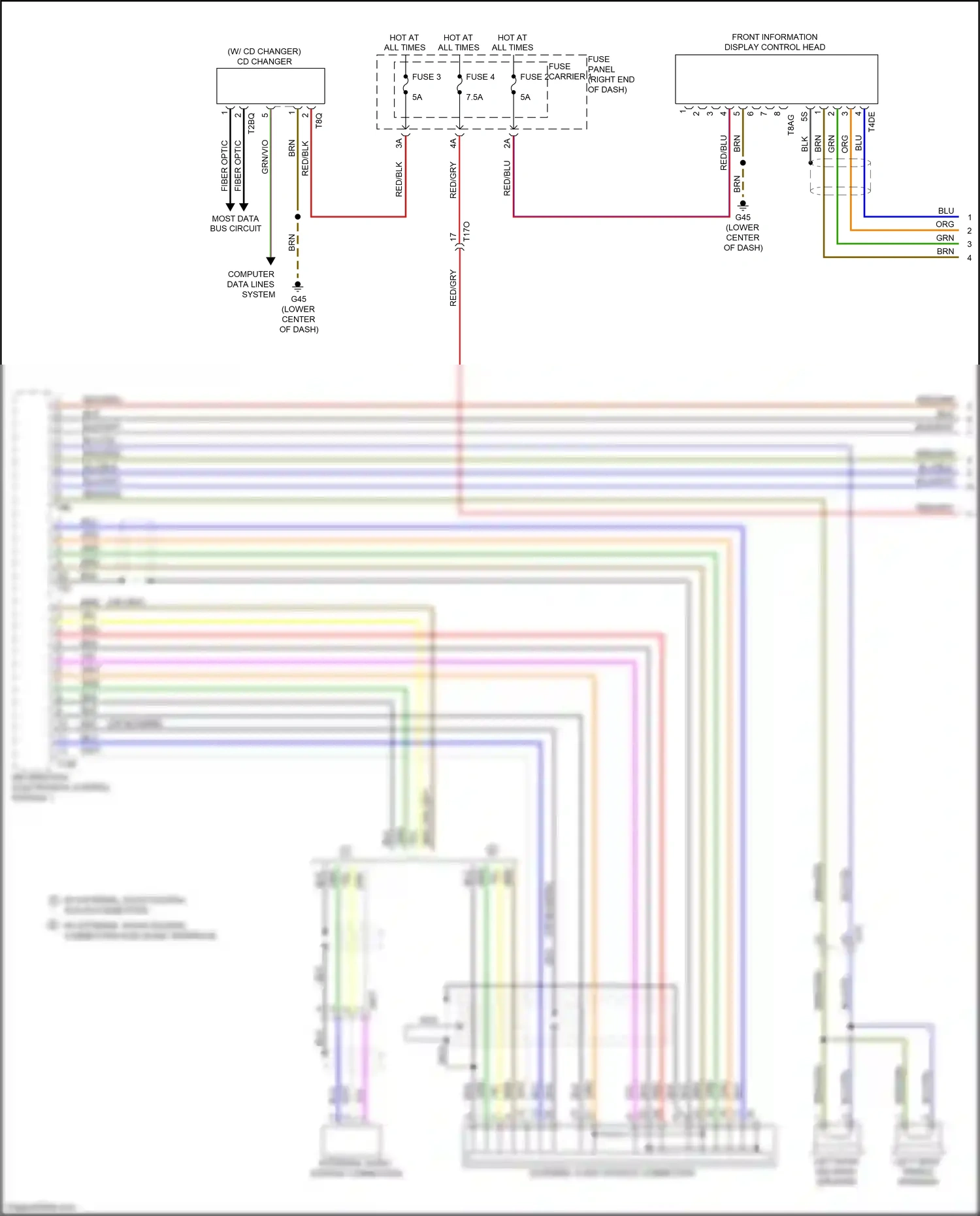 Audi A7 I (2010-2014) (w/ cd changer) cd changer wiring diagram  (2 of 4)