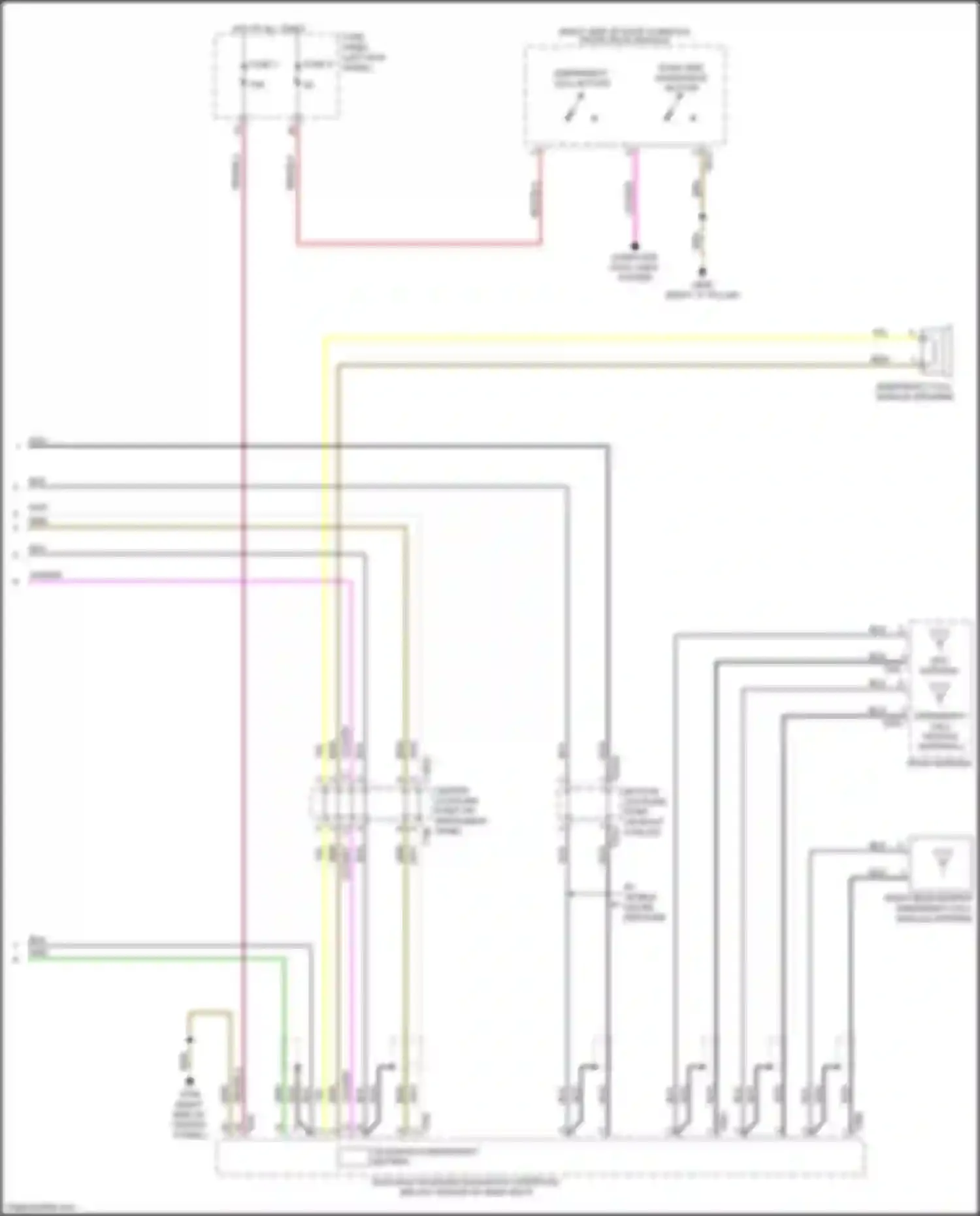 A7 Audi II (2018-2023): Emergency call circuit, w/o connect plus (2 of 2)