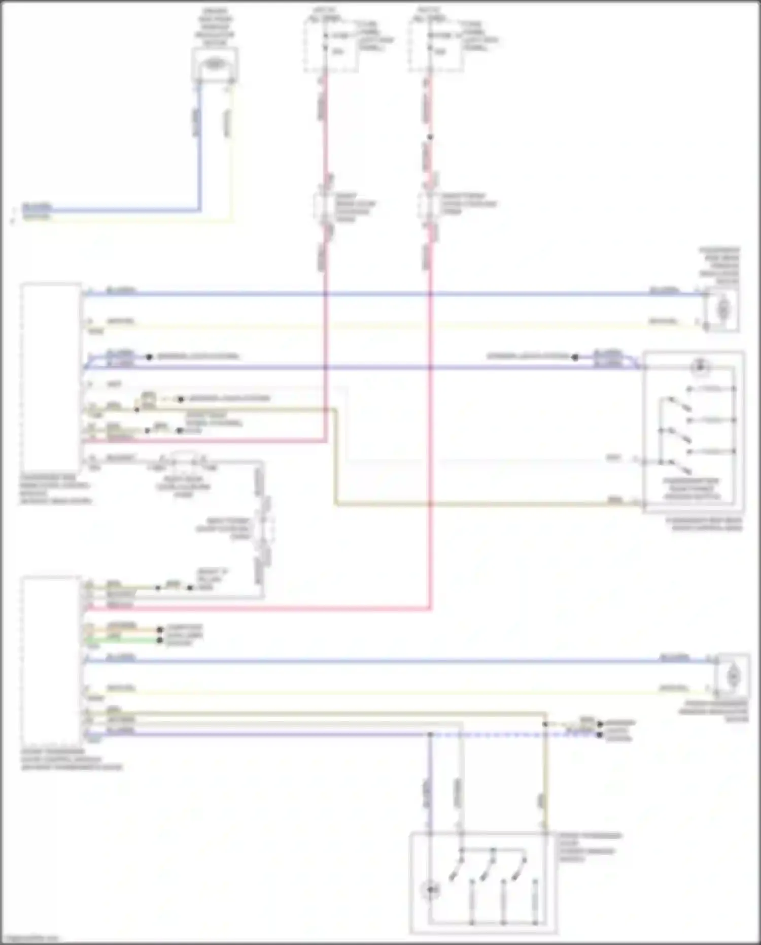 A7 Audi II (2018-2023): Power windows circuit (2 of 2)