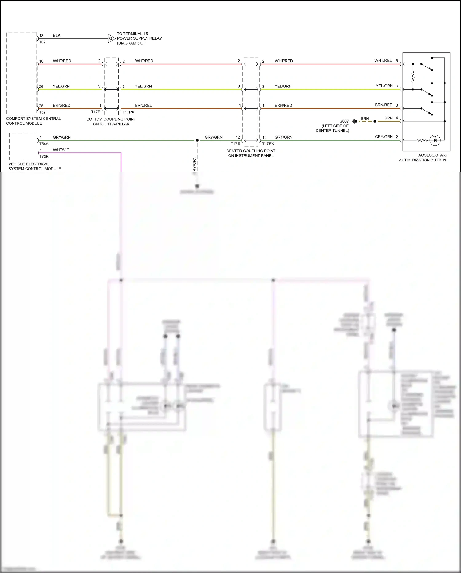 Audi A7 II (2018-2023) access/start wiring diagram  (1 of 1)