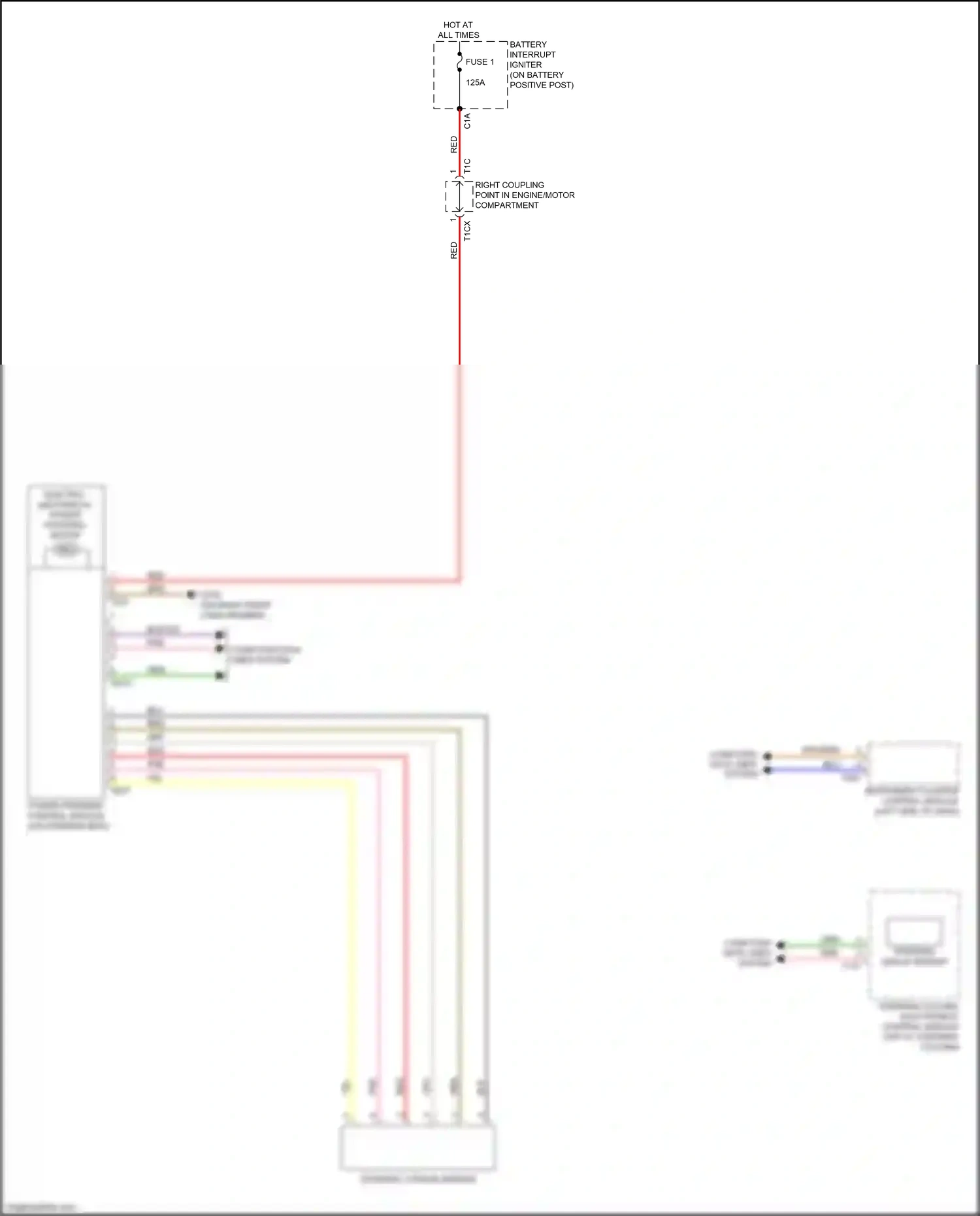 Audi A7 II (2018-2023) battery interrupt igniter wiring diagram  (2 of 6)