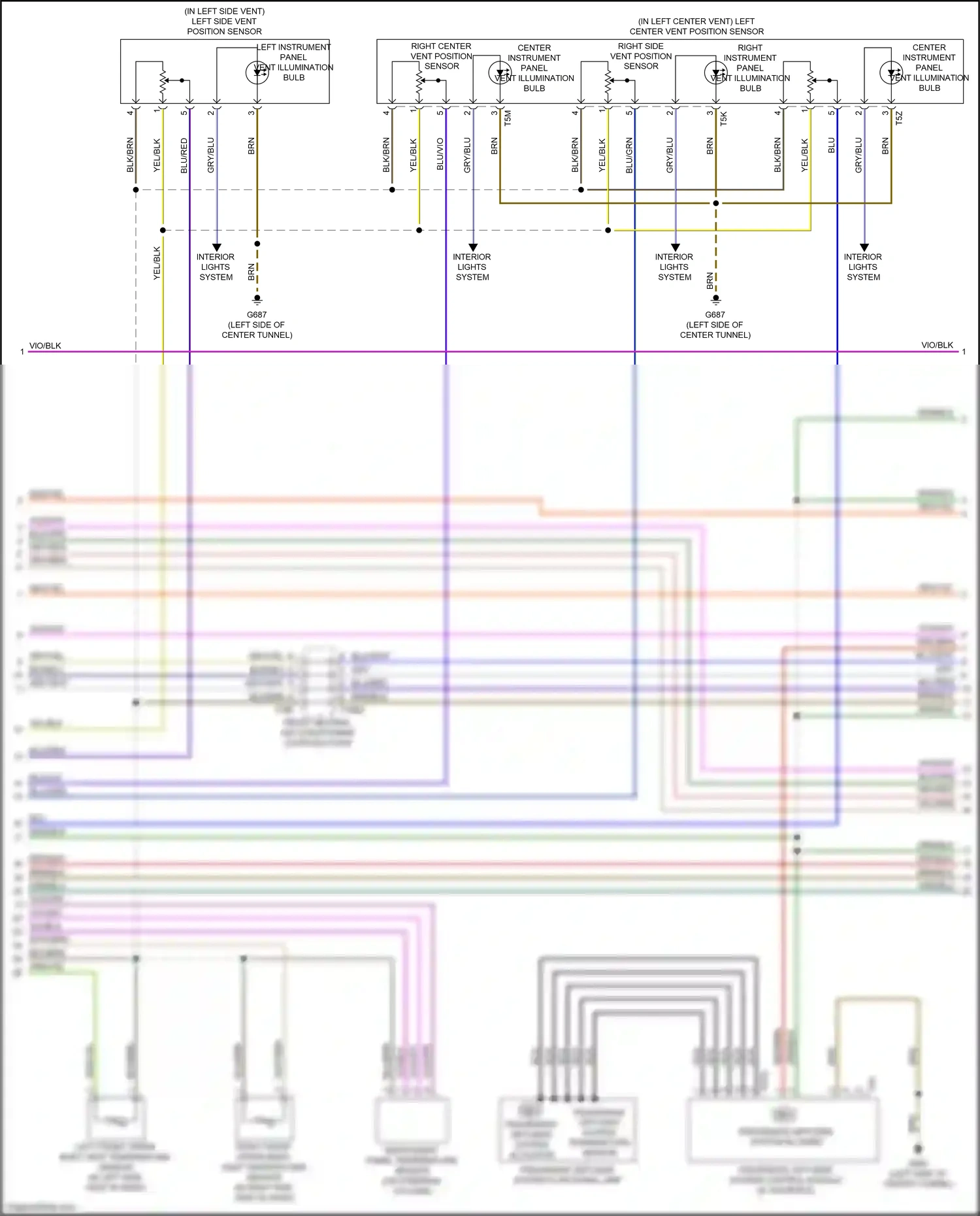 Audi A7 II (2018-2023) blu/vio wiring diagram  (2 of 12)