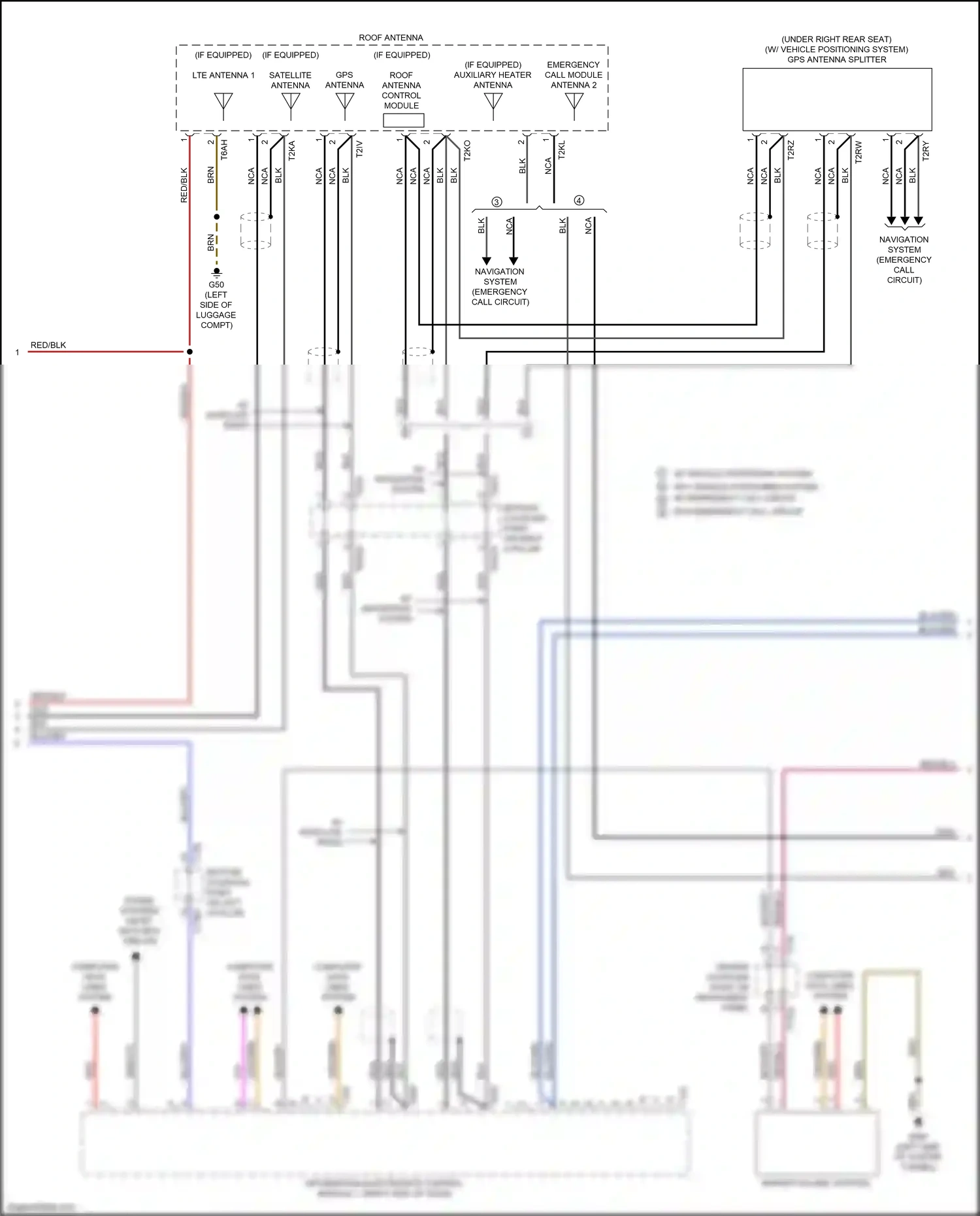 Audi A7 II (2018-2023) bottom coupling point on left a-pillar wiring diagram  (38 of 55)