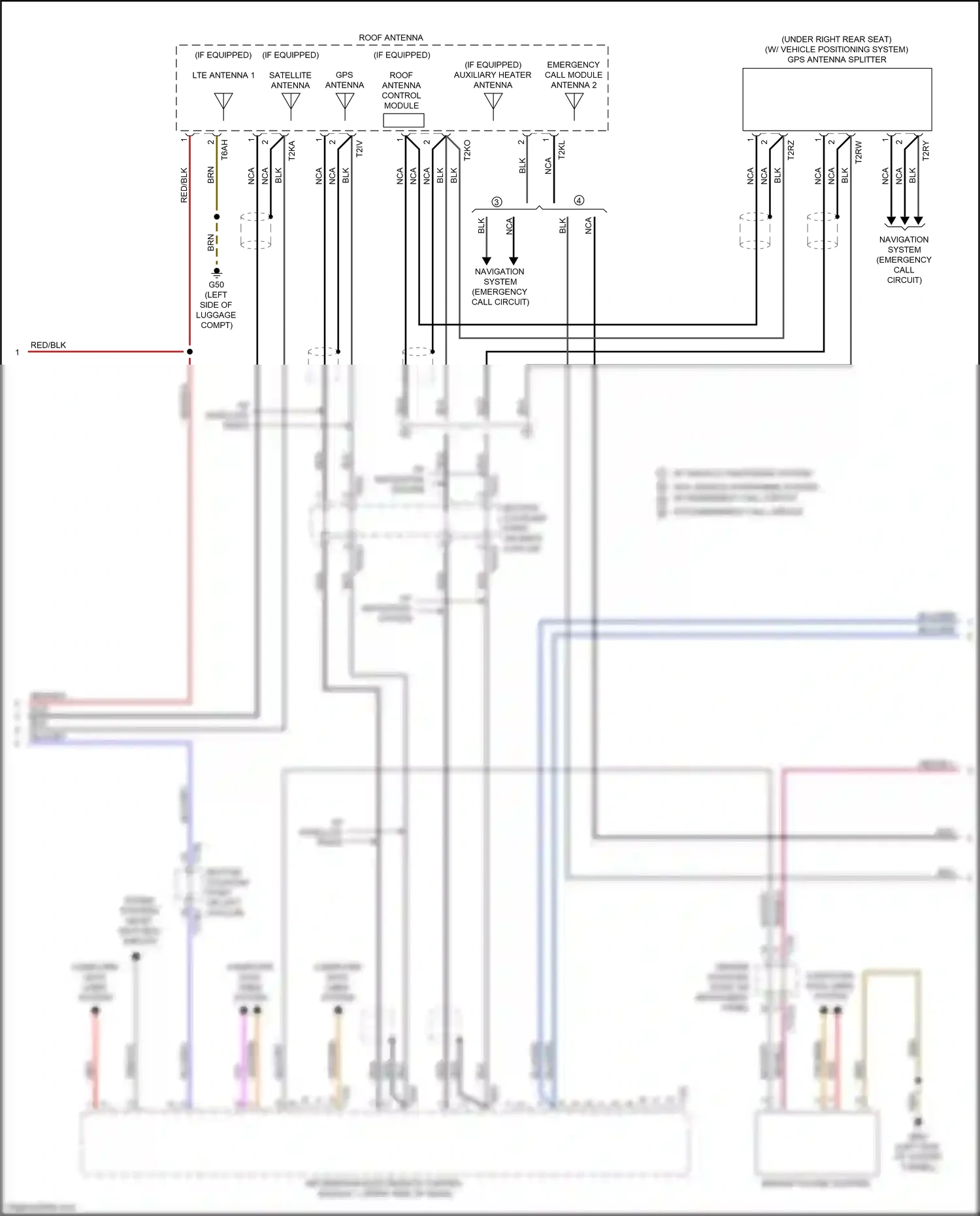 Audi A7 II (2018-2023) bottom coupling point on right a-pillar wiring diagram  (6 of 32)