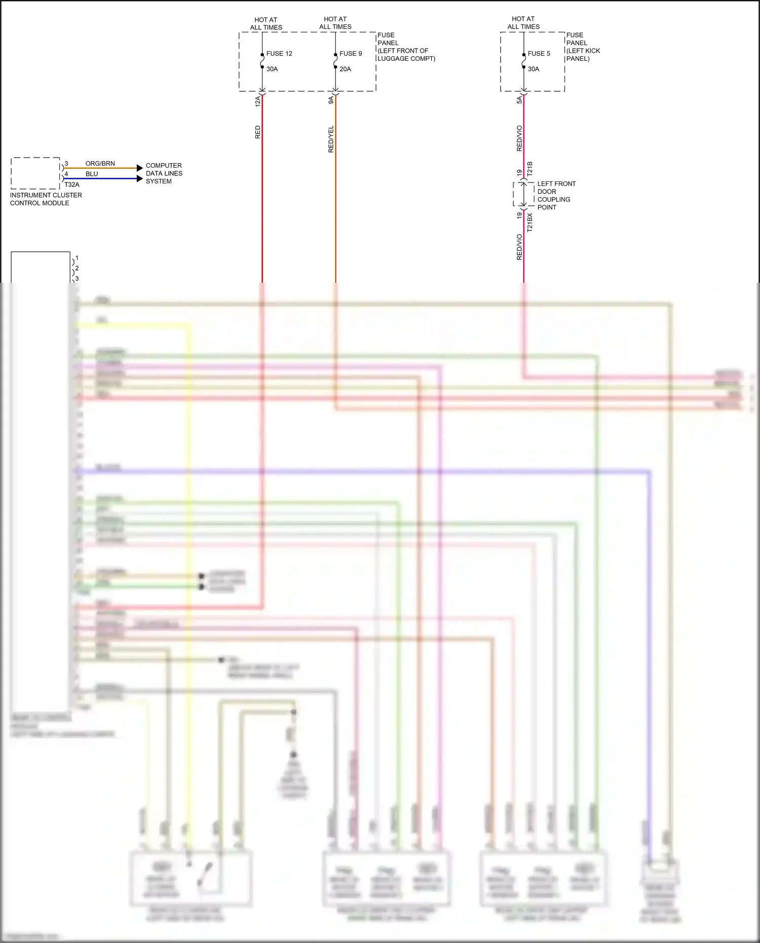 Audi A7 II (2018-2023) brn/yel wiring diagram  (9 of 22)