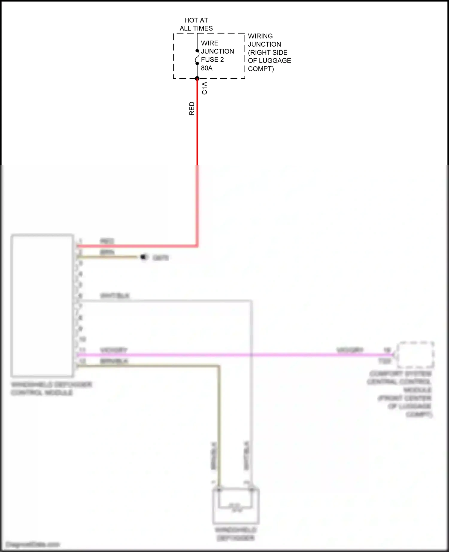 Audi A7 II (2018-2023) comfort system central control module wiring diagram  (17 of 27)