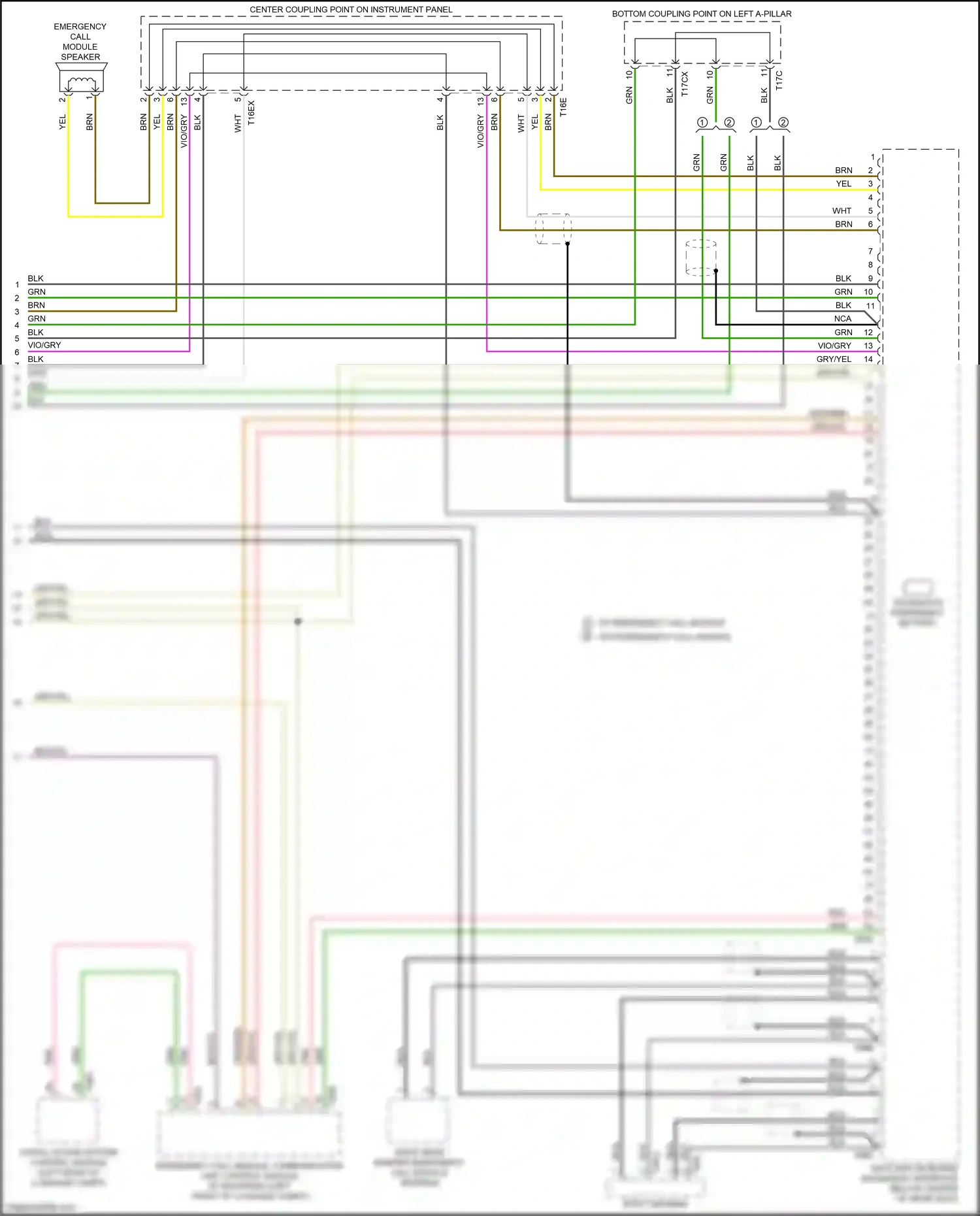 Audi A7 II (2018-2023) data bus on board diagnostic interface wiring diagram  (1 of 10)