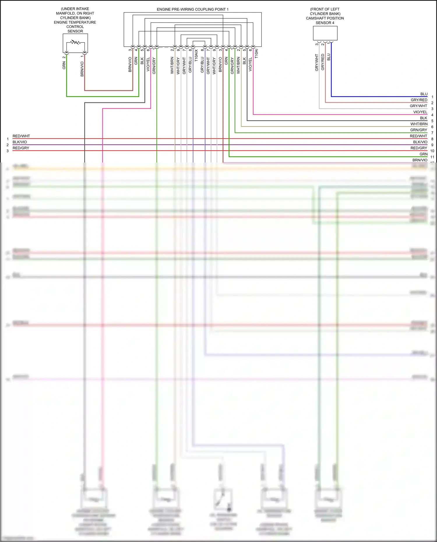 Audi A7 II (2018-2023) engine pre-wiring coupling point 1 wiring diagram  (6 of 6)