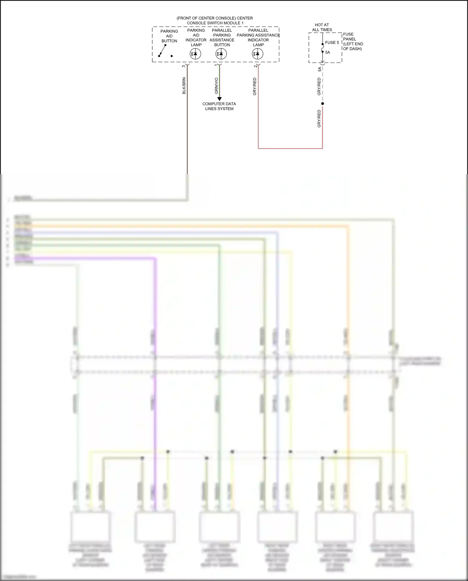 Audi A7 II (2018-2023) fuse 5 wiring diagram  (28 of 54)