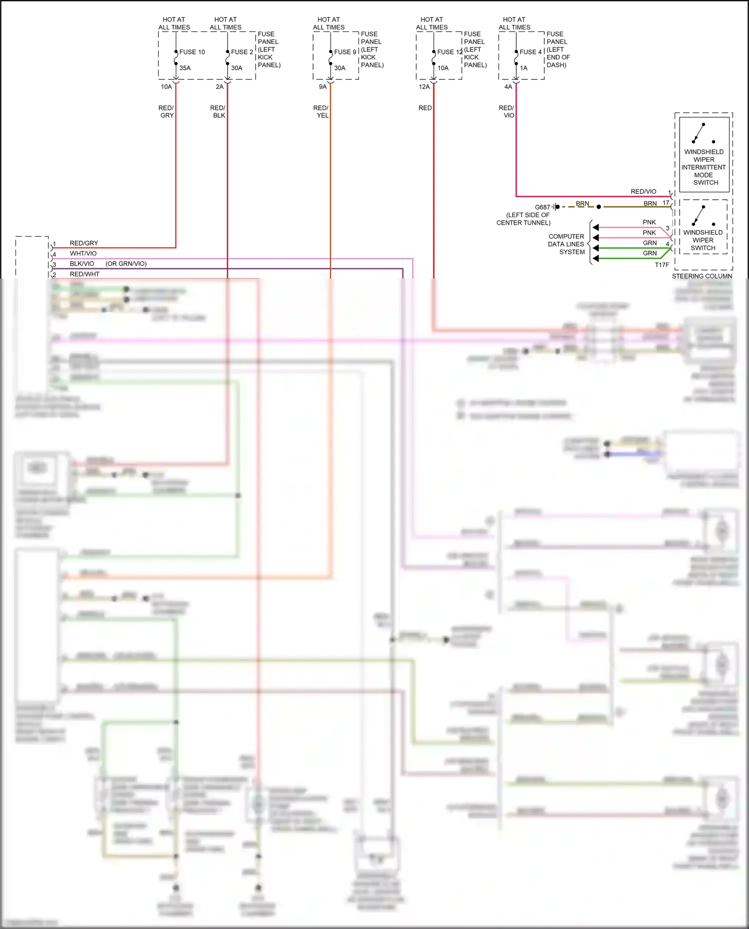 Audi A7 II (2018-2023) fuse 9 wiring diagram  (10 of 33)