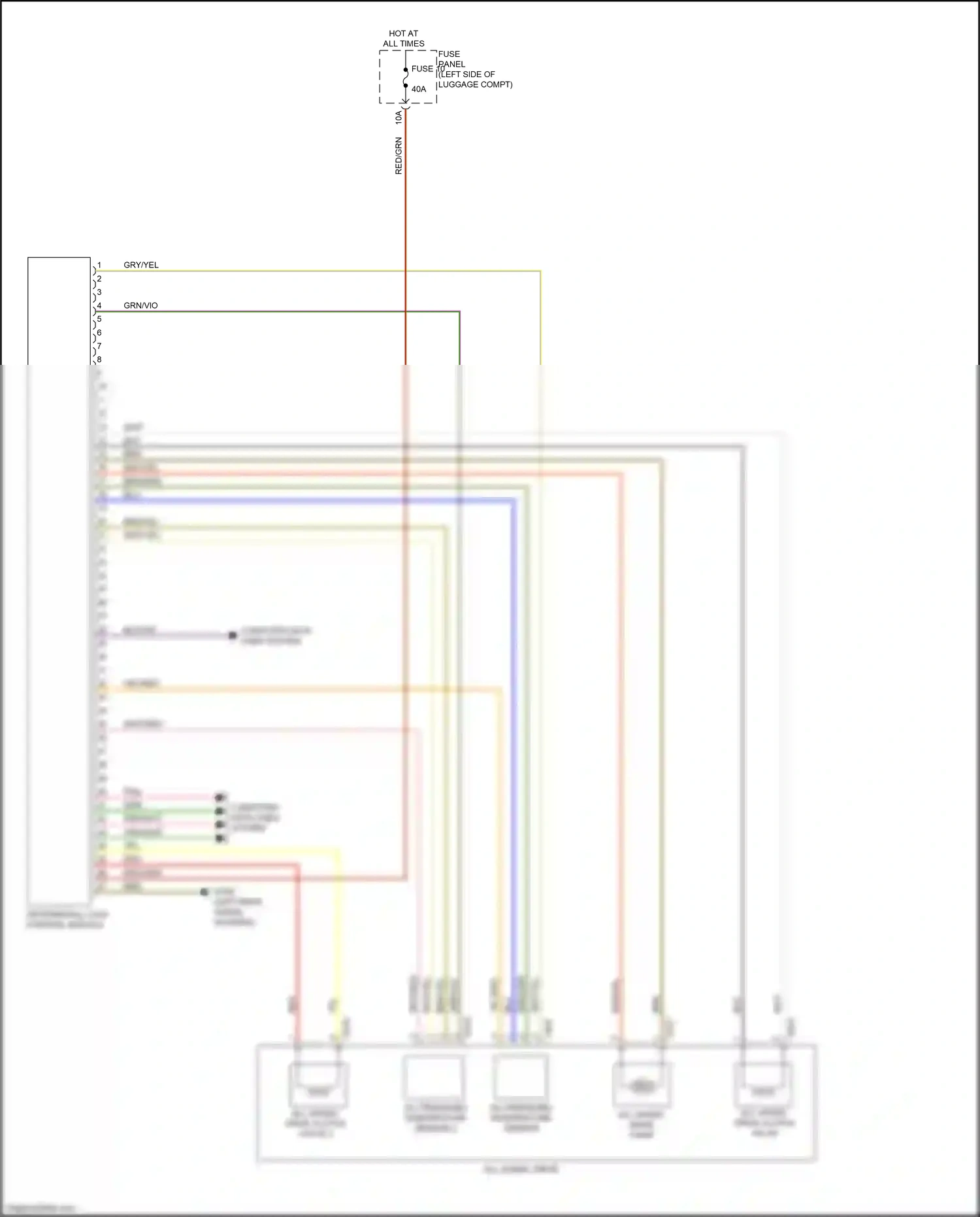 Audi A7 II (2018-2023) fuse panel j wiring diagram  (2 of 5)